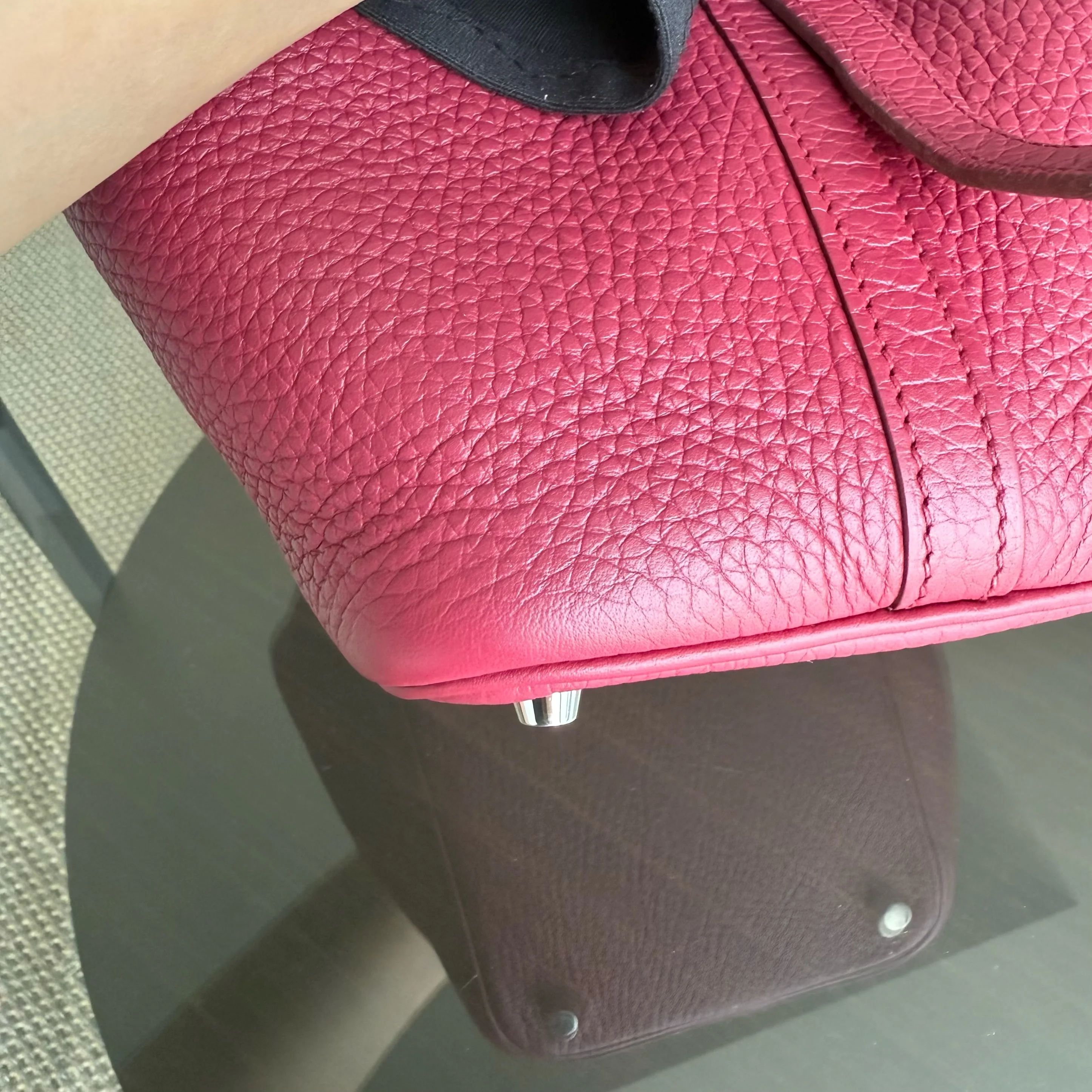 Hermes Picotin 18 - TC Clemence Leather Burgundy Silver Hardware