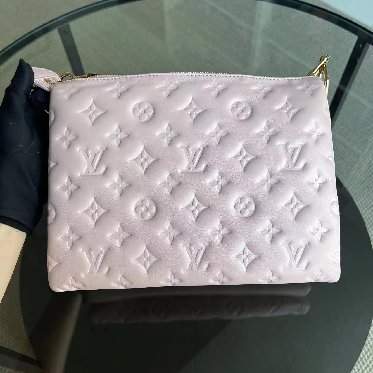 Louis Vuitton Coussin PM Puffy Lambskin Light Purple Golden Hardware