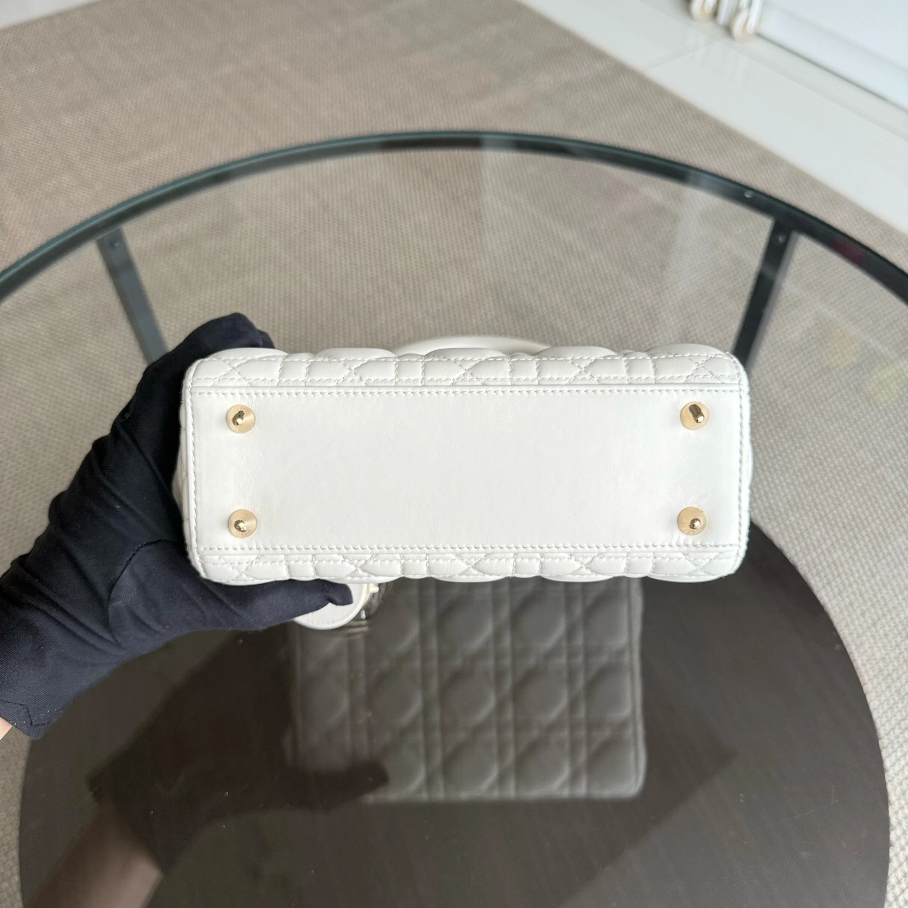 Dior MyABC Lady Small - Cannage Lambskin White Gold Hardware