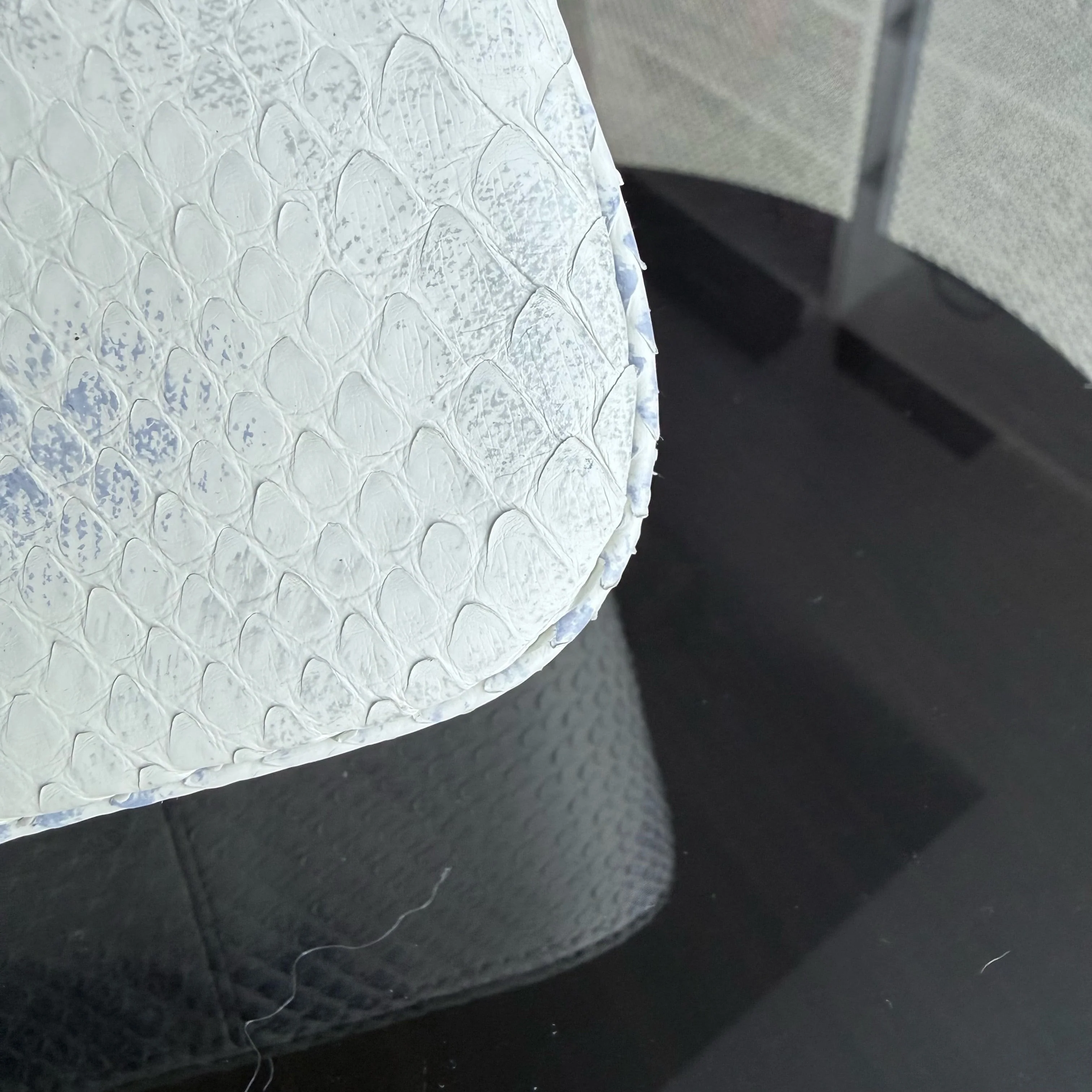 Chanel Classic Flap Medium - Python 25CM Quilted White Silver Hardware Series 23