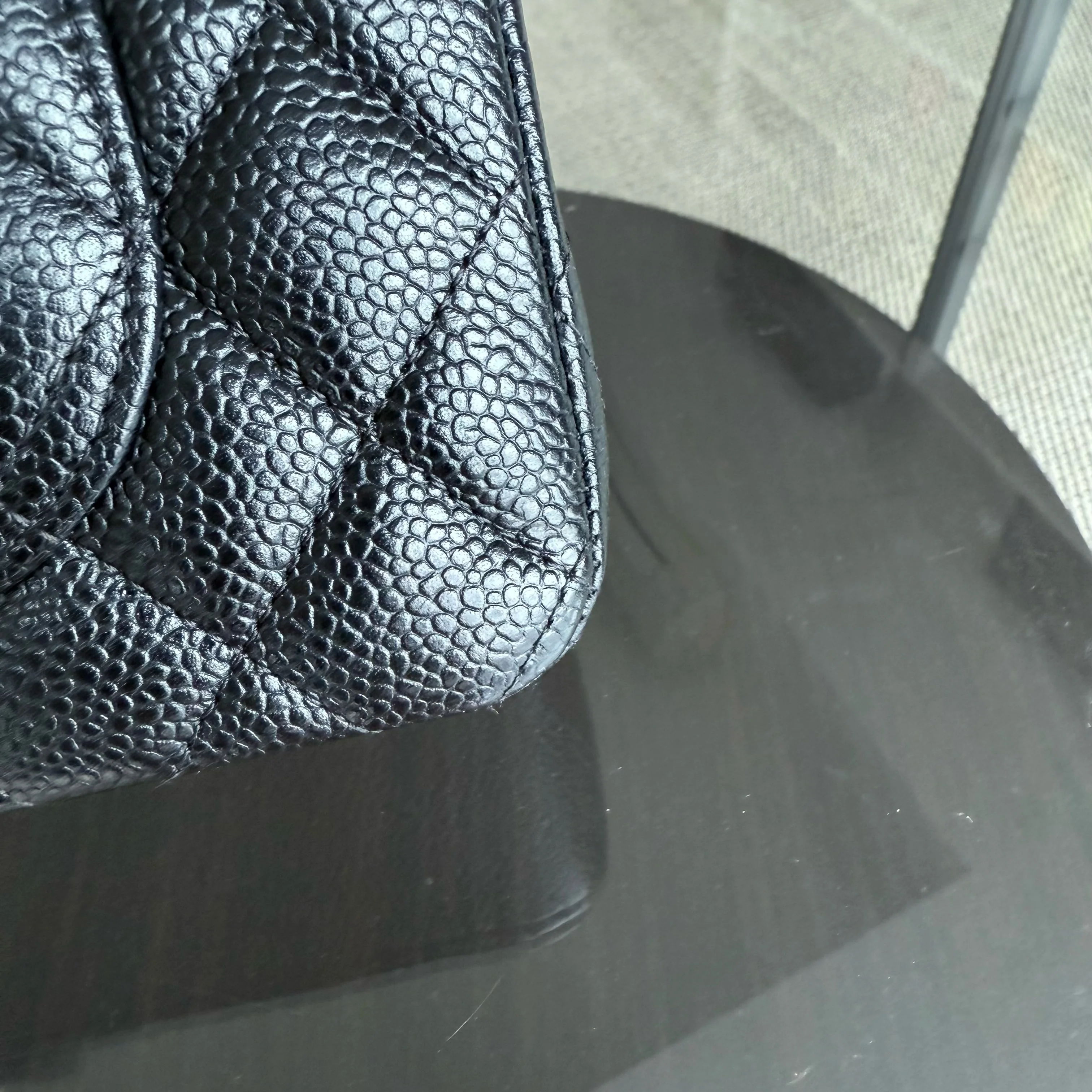 Chanel Classic Flap Small - Caviar 23CM Quilted Black Gold Hardware Series 24