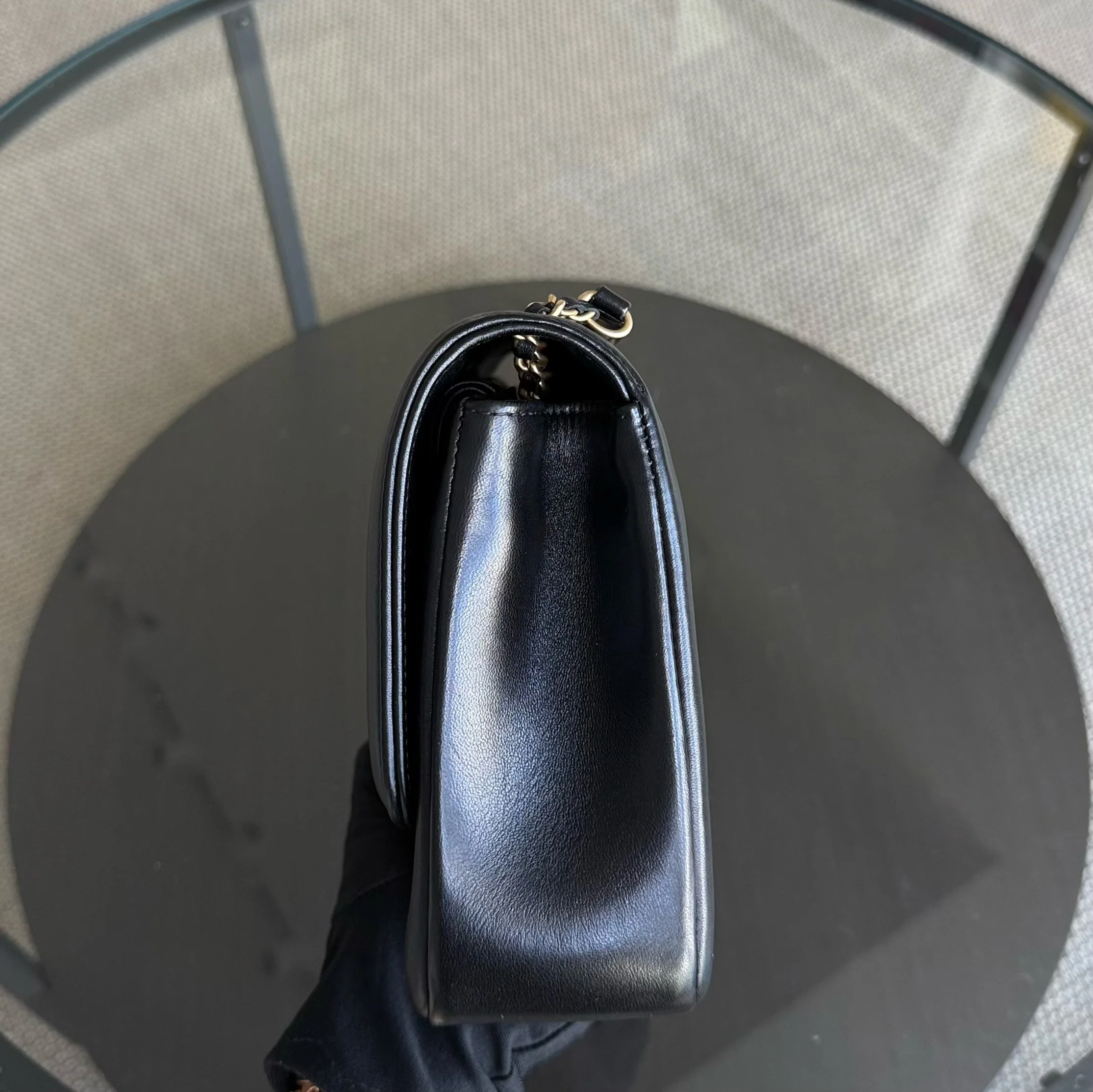 Chanel Diana Reissue - Quilted Lambskin 28CM Black Gold Hardware Series 20