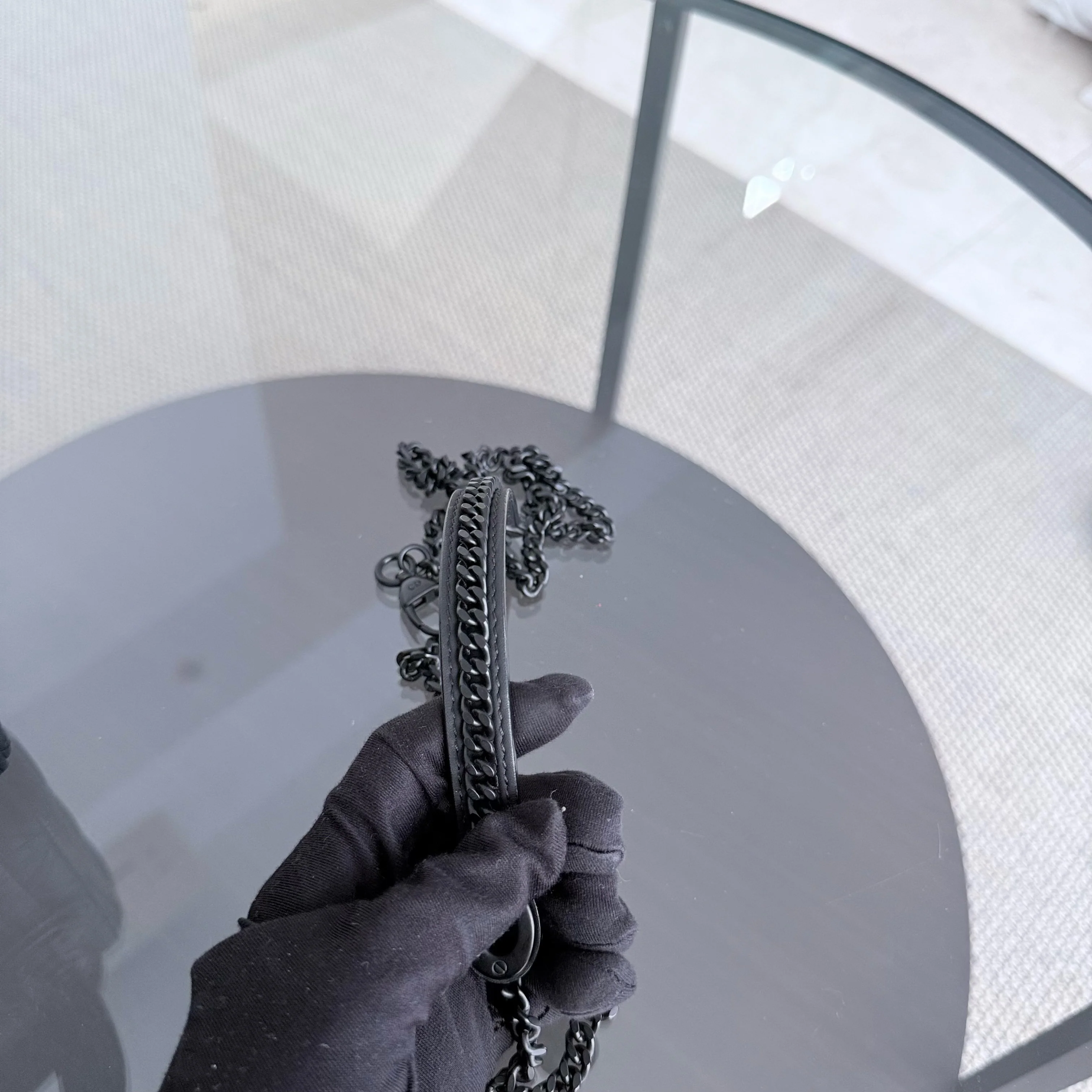 Dior Lady Mini - Cannage Calfskin So Black Black Hardware Chain Strap