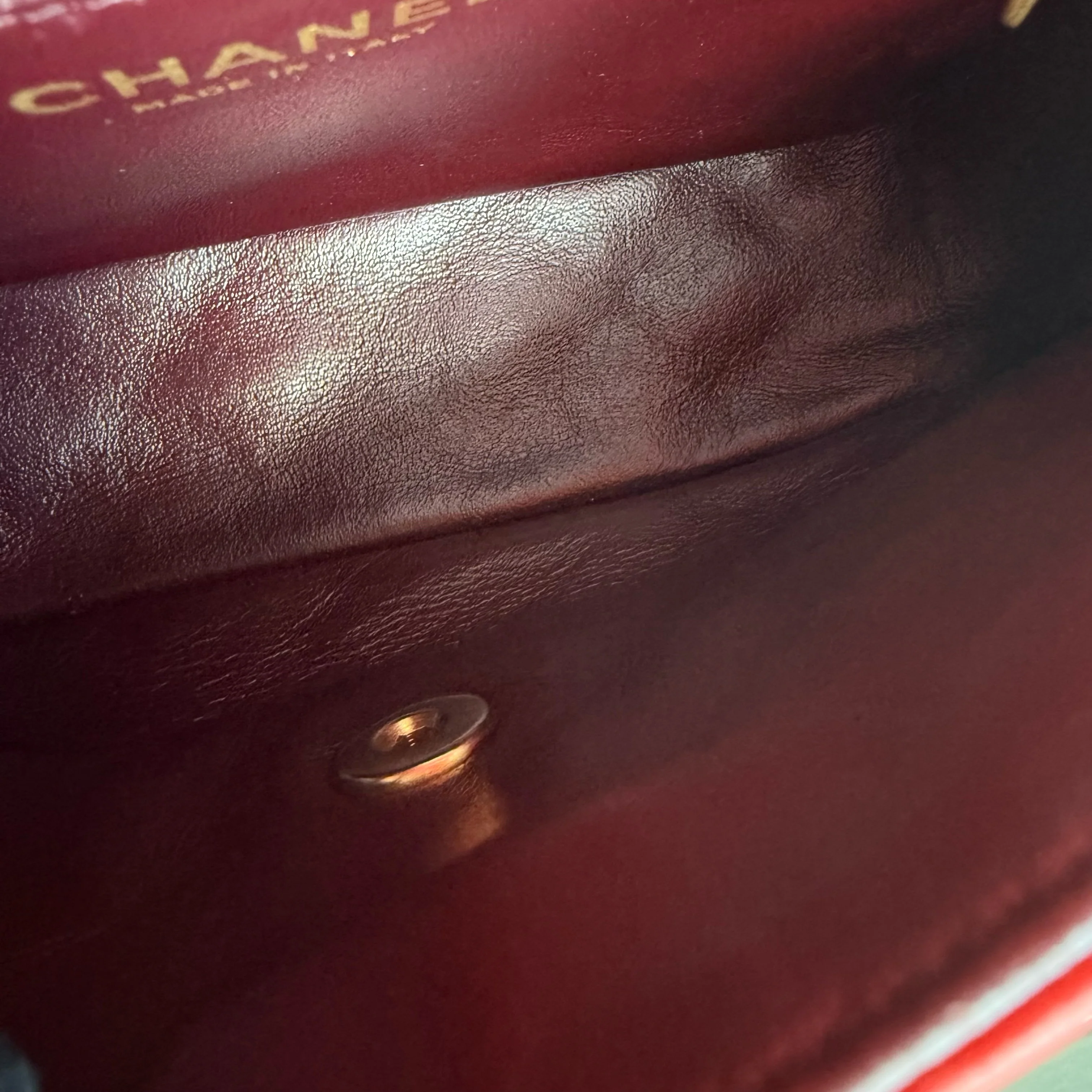 Chanel Seasonal Flap Two-Tone Quilted Lambskin Red Grey GHW No 23