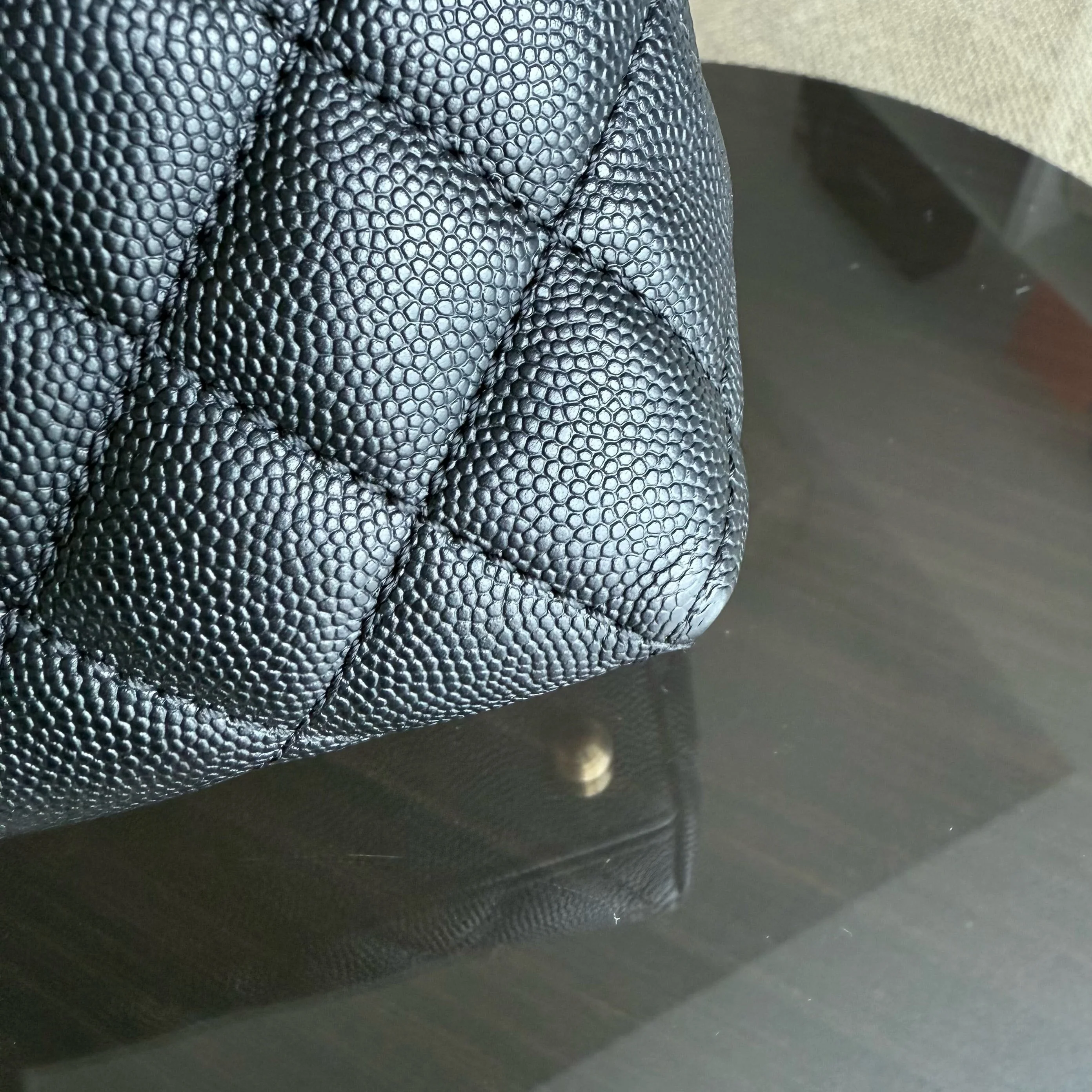 Chanel Coco Handle Medium - Caviar 29CM Quilted Black Gold Hardware Series 27