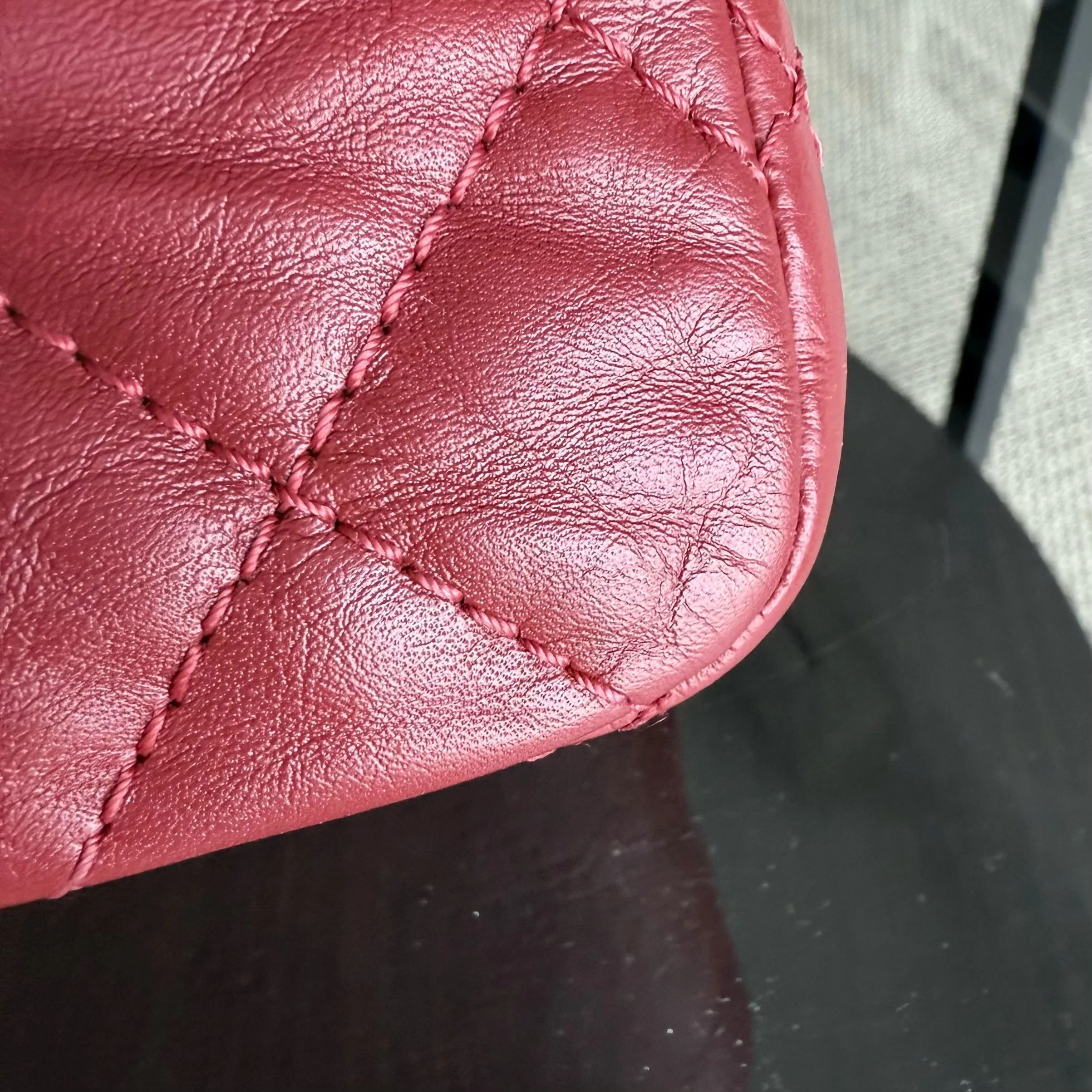 Chanel 2.55 Reissue 227 - Quilted Aged Calfskin Dark Red Gold Hardware Series 21