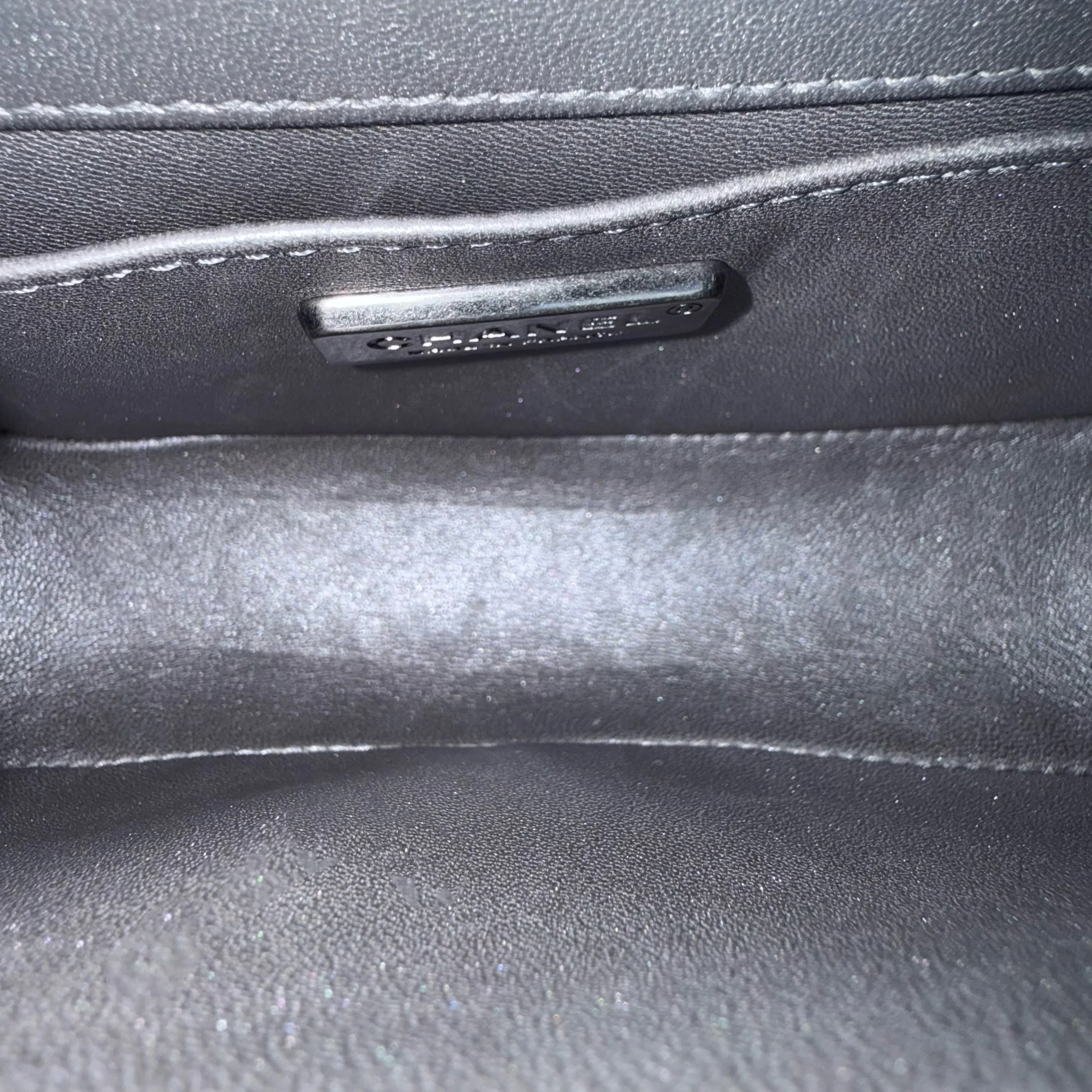 Chanel Boy Small - Stingray Gray Grey Ruthenium Silver Hardware Series 20