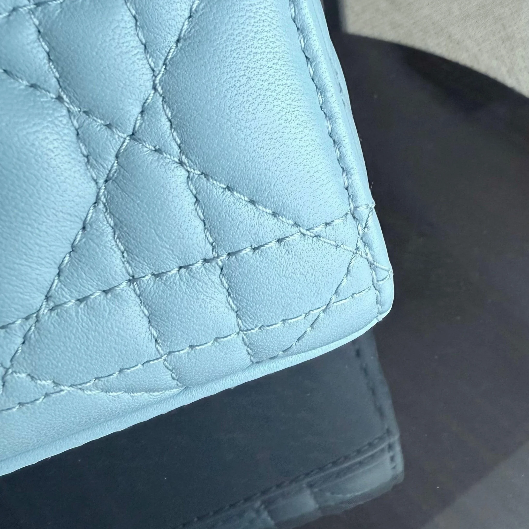 Dior D-Joy Medium - Cannage Lambskin Light Blue Baby Blue Gold Hardware