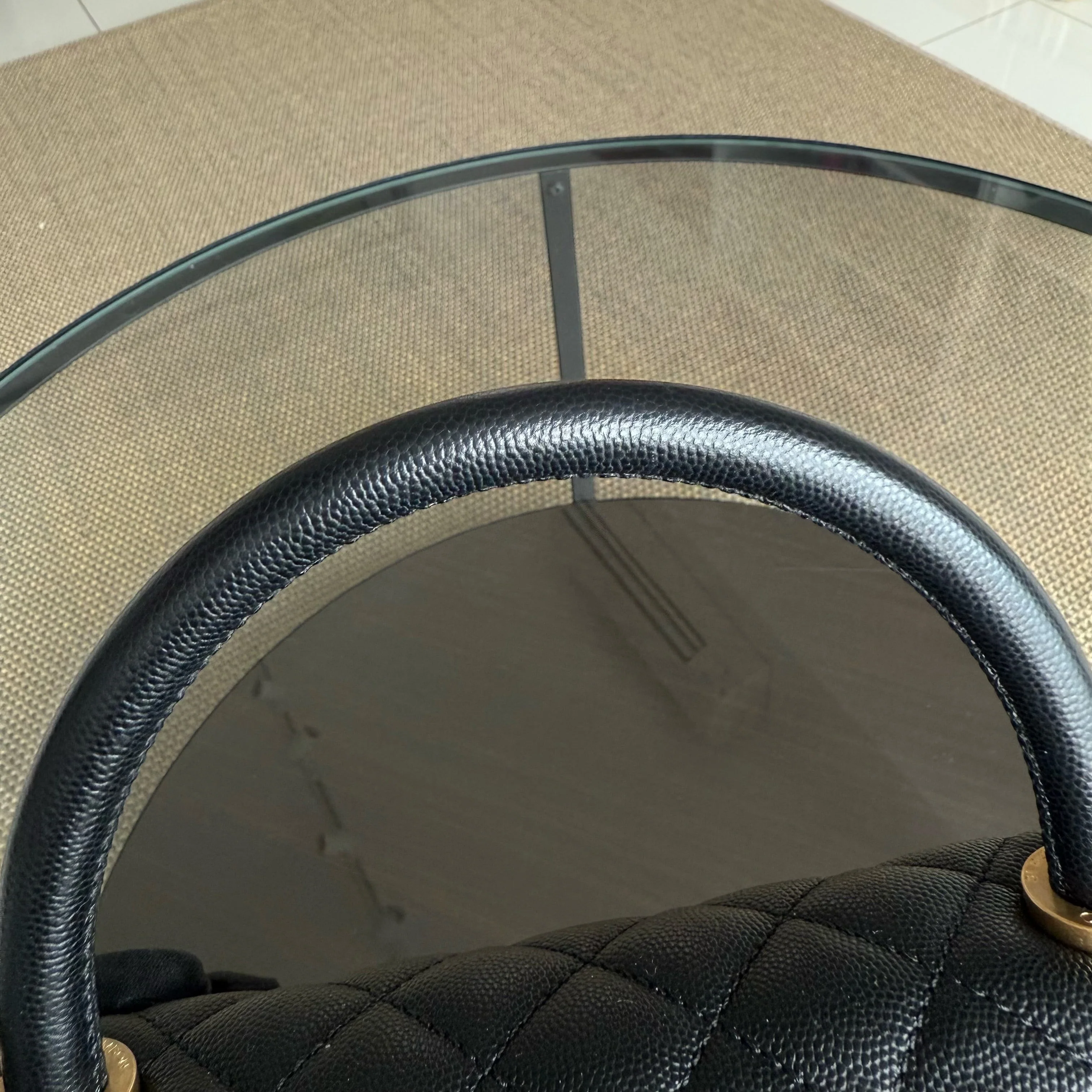 Chanel Coco Handle Medium - Caviar 29CM Quilted Black Gold Hardware Series 27