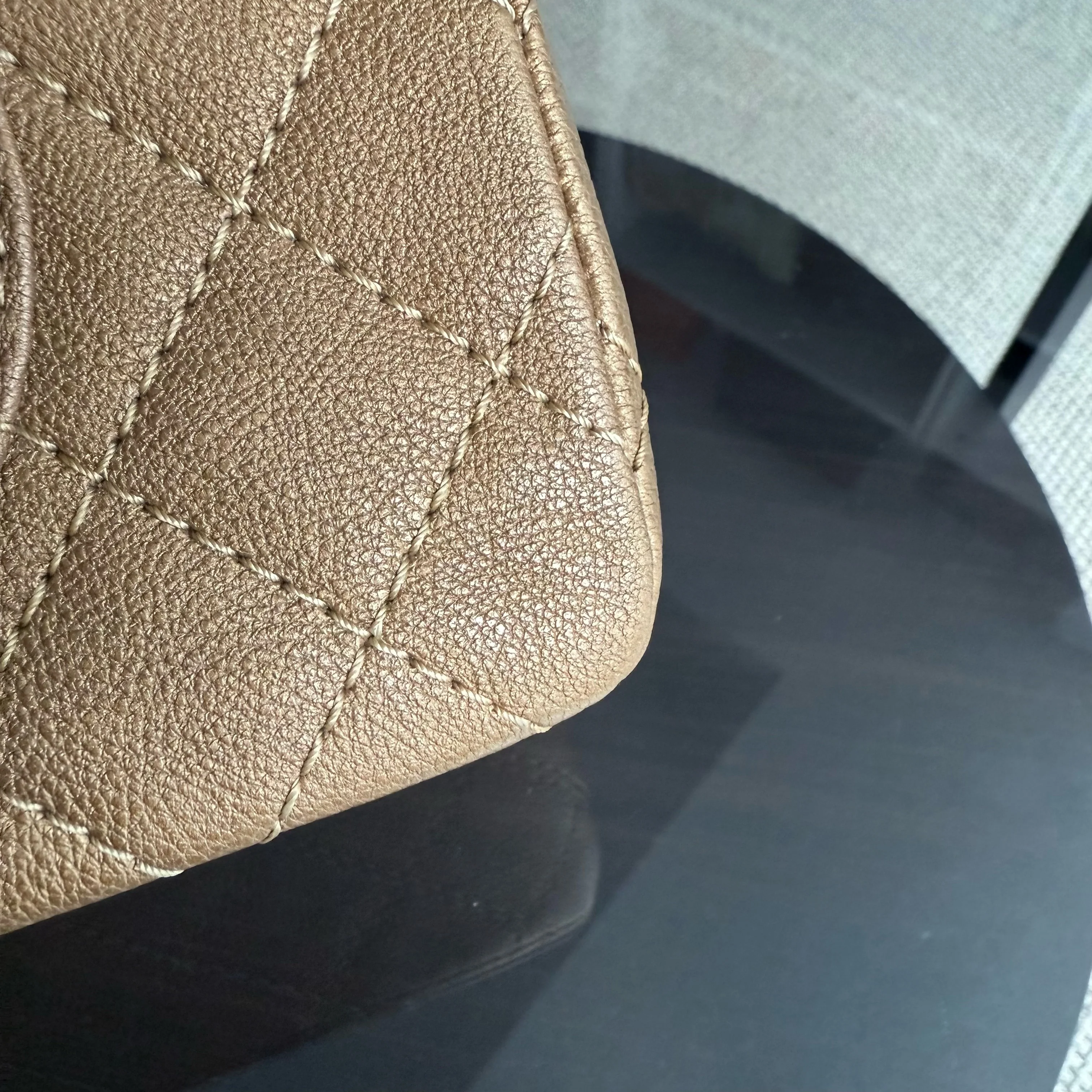 Chanel 2.55 Reissue 225 - Caviar 24CM Quilted Grained Calfskin Brown Ruthenium Silver Hardware Series 17