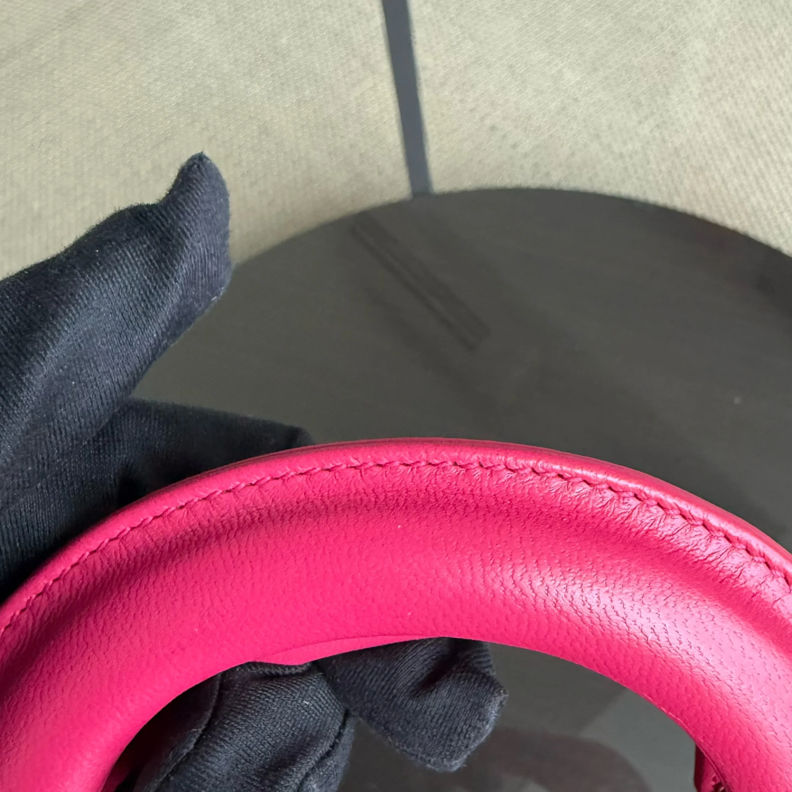 Dior Lady Mini - Cannage Lambskin Hot Pink Gold Hardware Adjustable Strap