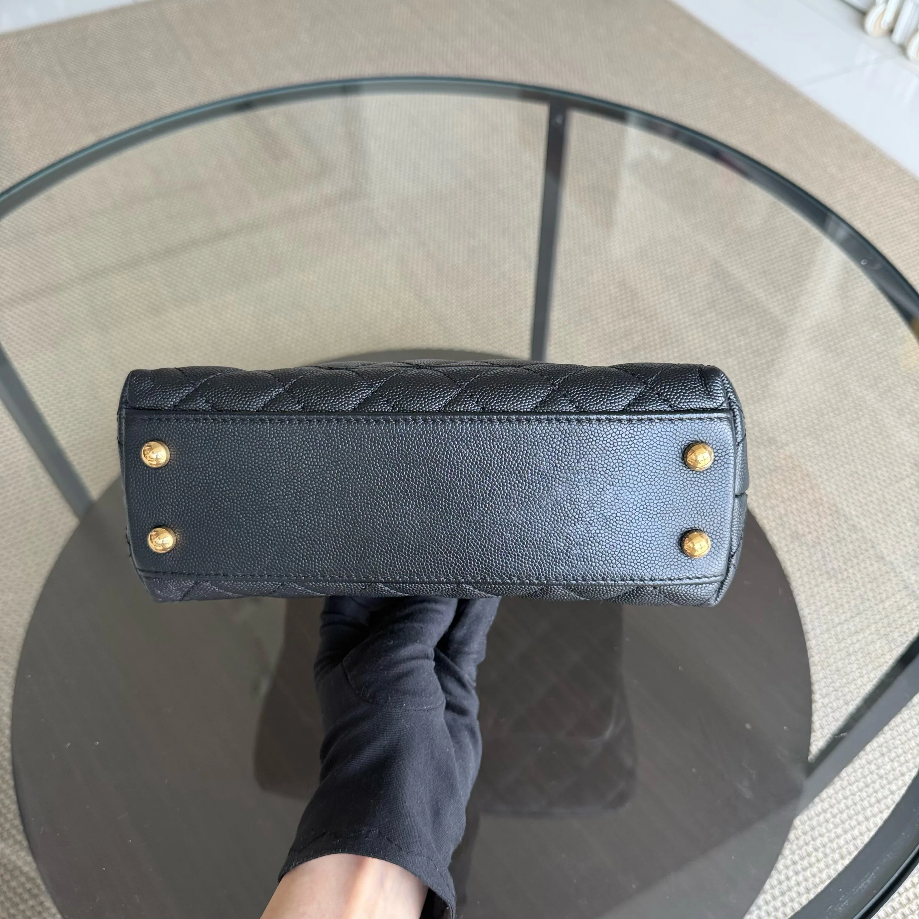 Chanel Coco Handle Small - Caviar Quilted Black Gold Hardware Series 24