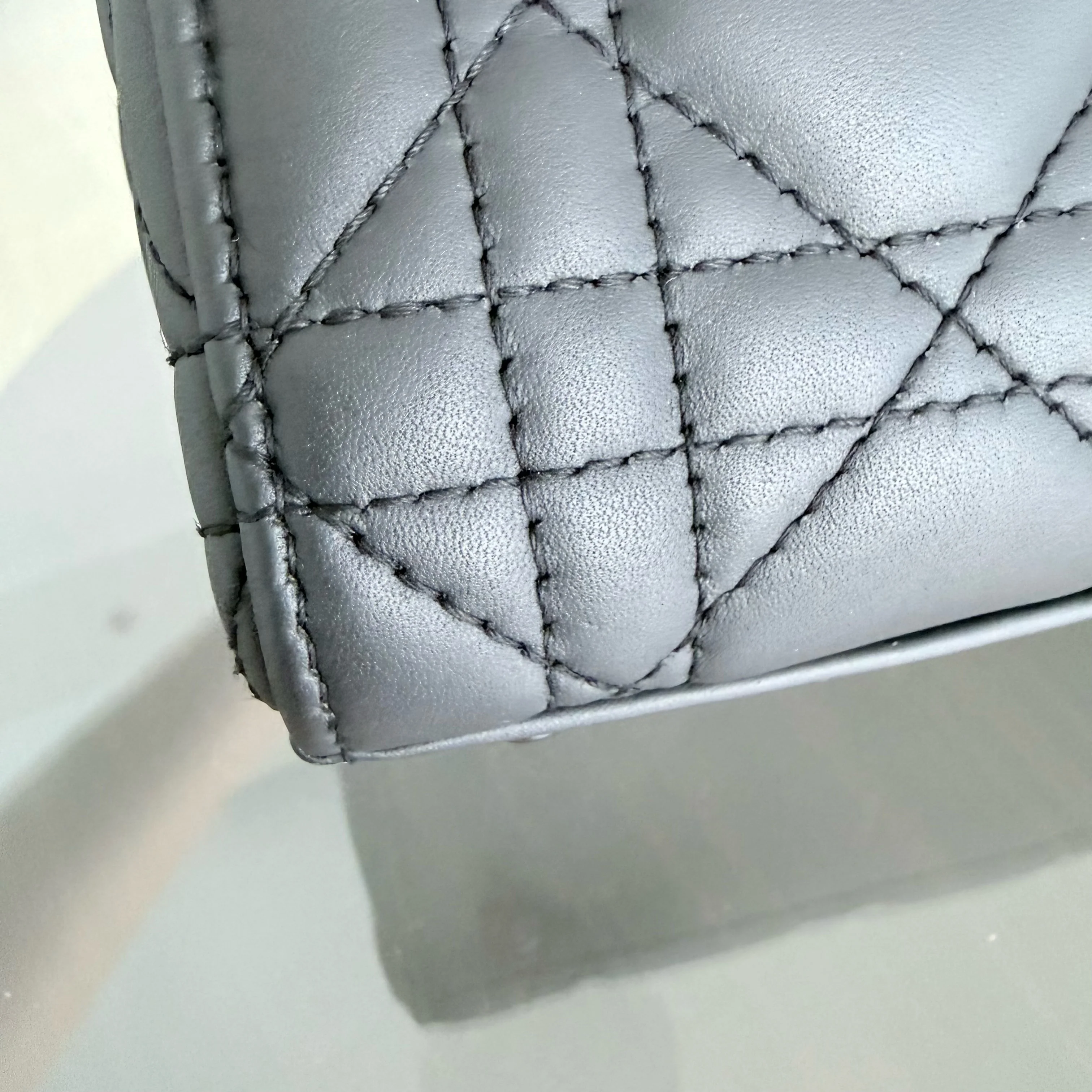 Dior Lady Mini - Cannage Calfskin So Black Black Hardware Chain Strap