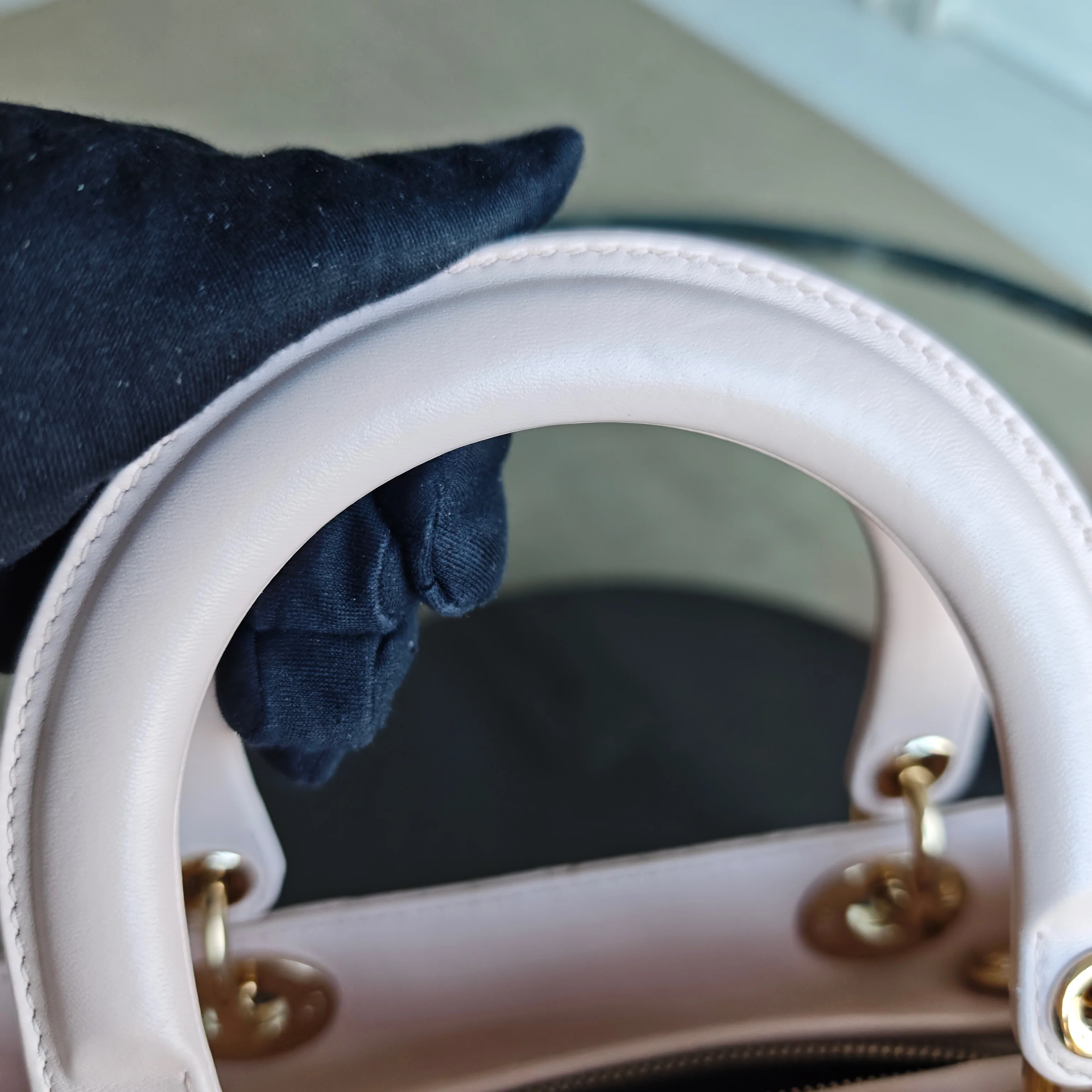 Dior Lady Medium - Cannage Lambskin Sakura Pink Gold Hardware NO STRAP