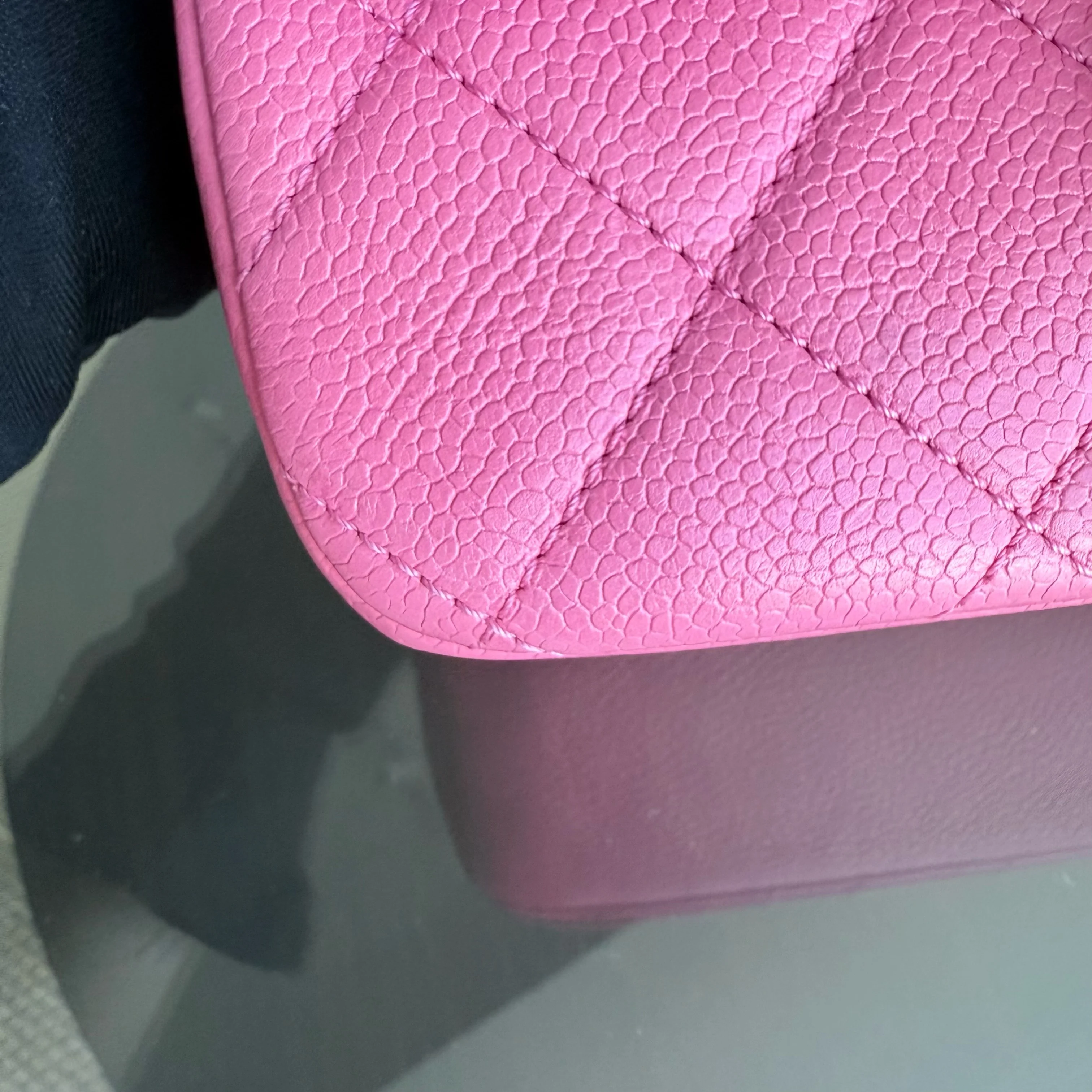 Chanel Classic Flap Seasonal Mini Square - Caviar Quilted Grained Calfskin All Pink Barbie Series 29