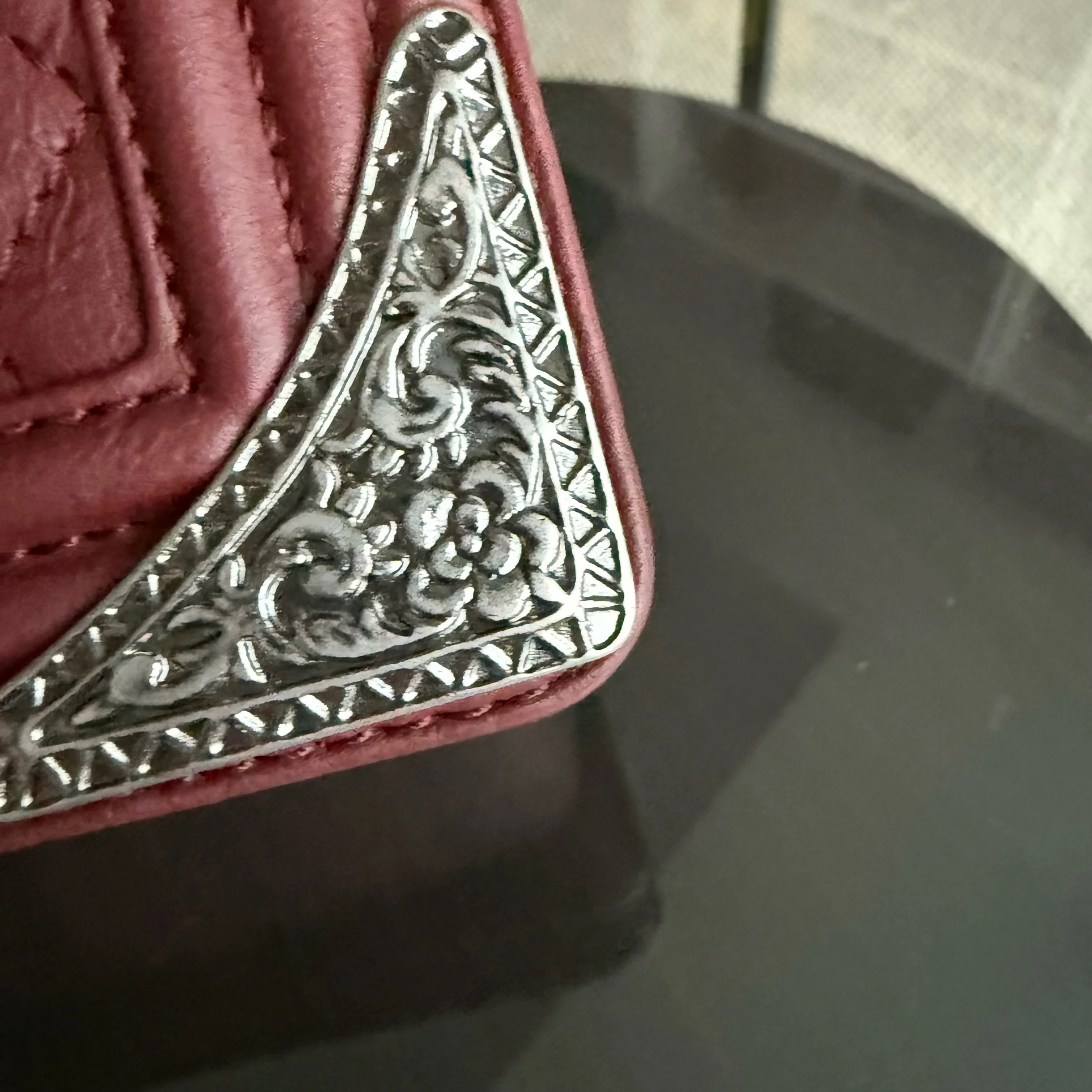 Chanel Boy Medium - 25CM Quilted Limited Edition Paris-Dallas Metal Edge Grained Calfskin Burgundy Silver Hardware Series 19