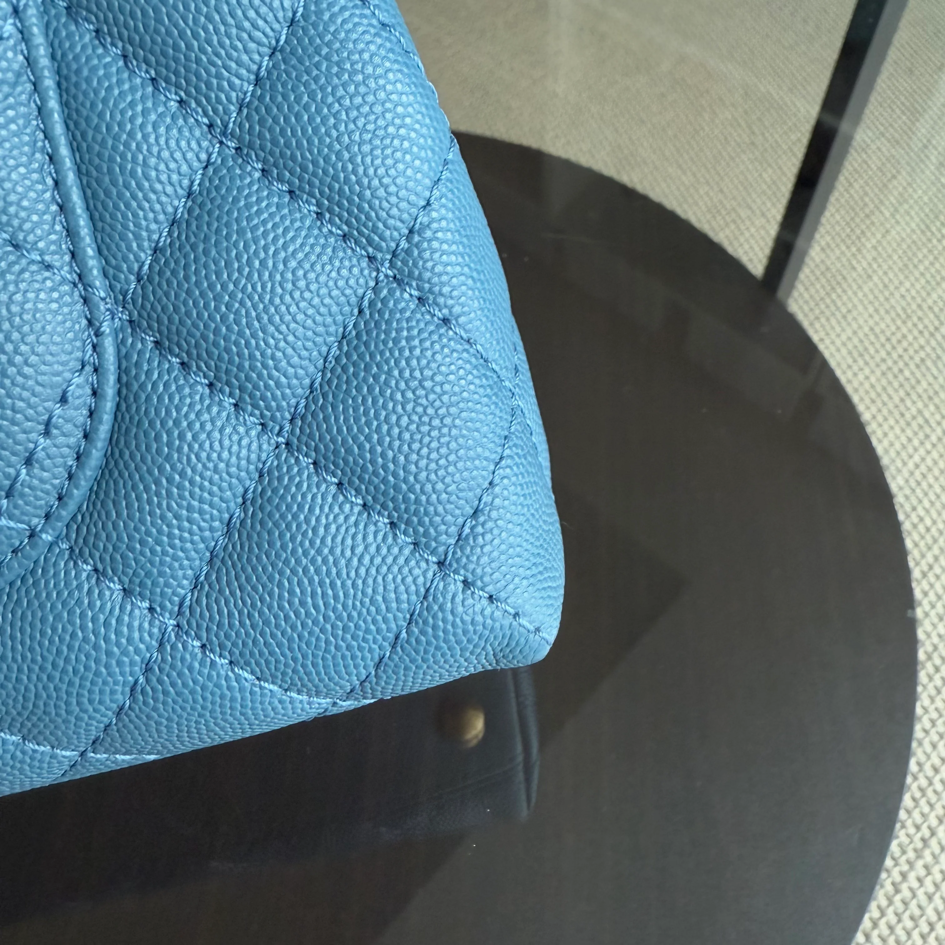 Deposit of Chanel Coco Handle Small - Caviar Quilted Blue Gold Hardware Series 25 (half amount of total)