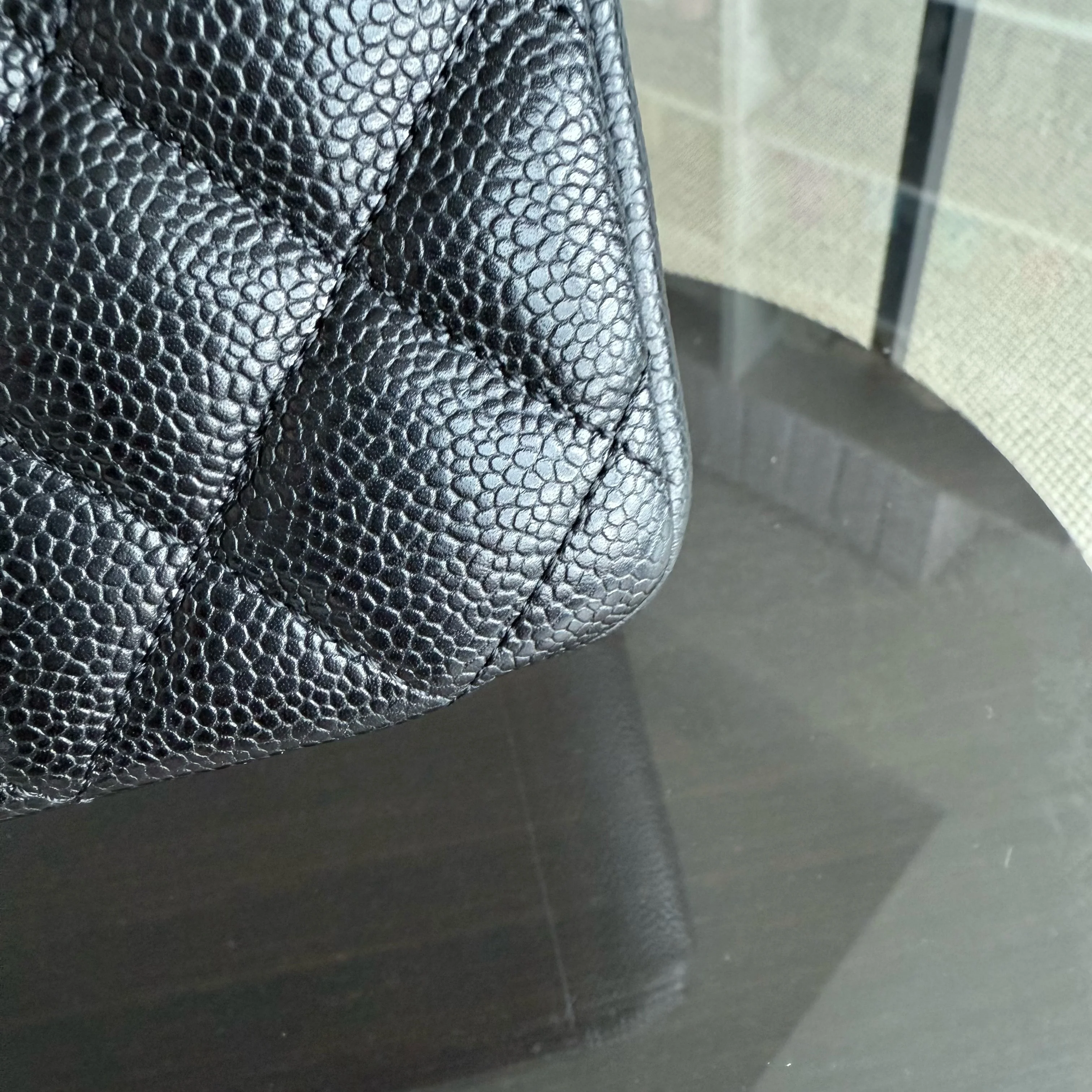 Chanel GST Grand Shopping Tote - Caviar Quilted Black Gold Hardware Series 11