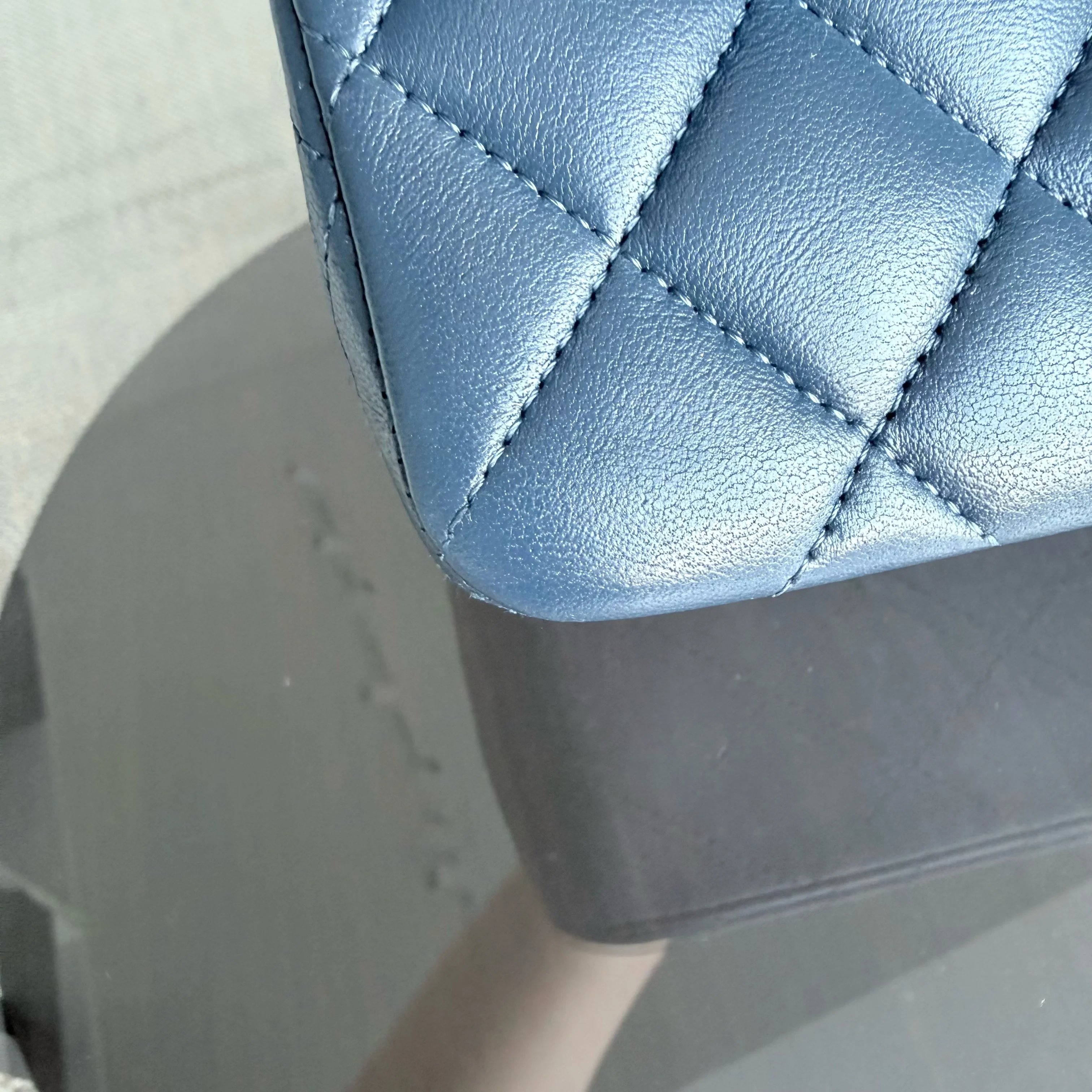 Chanel Classic Flap Small - Lambskin 23CM Dark Blue Silver Hardware Series 26