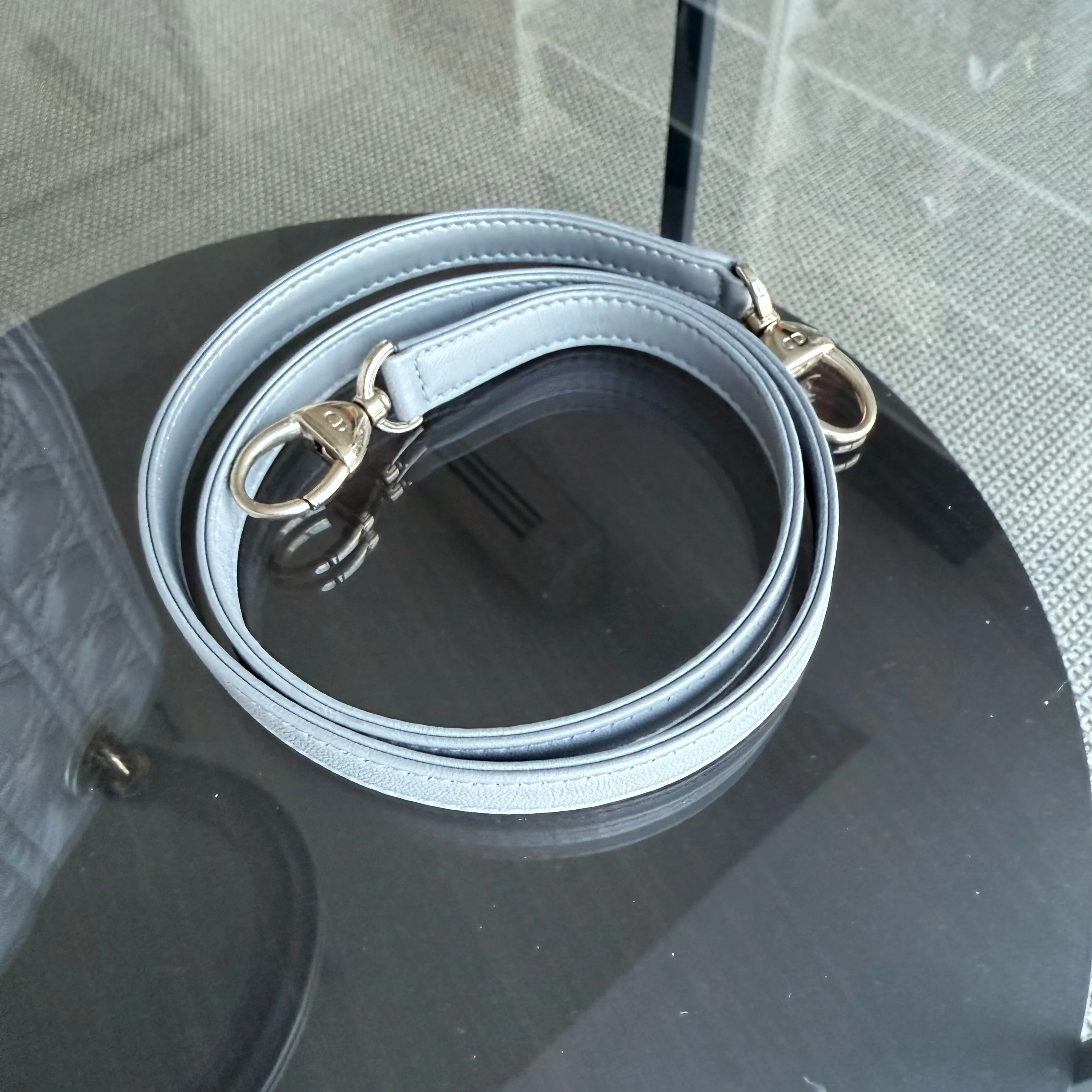 Dior Lady Medium - Canange Lambskin Gray Gold Hardware