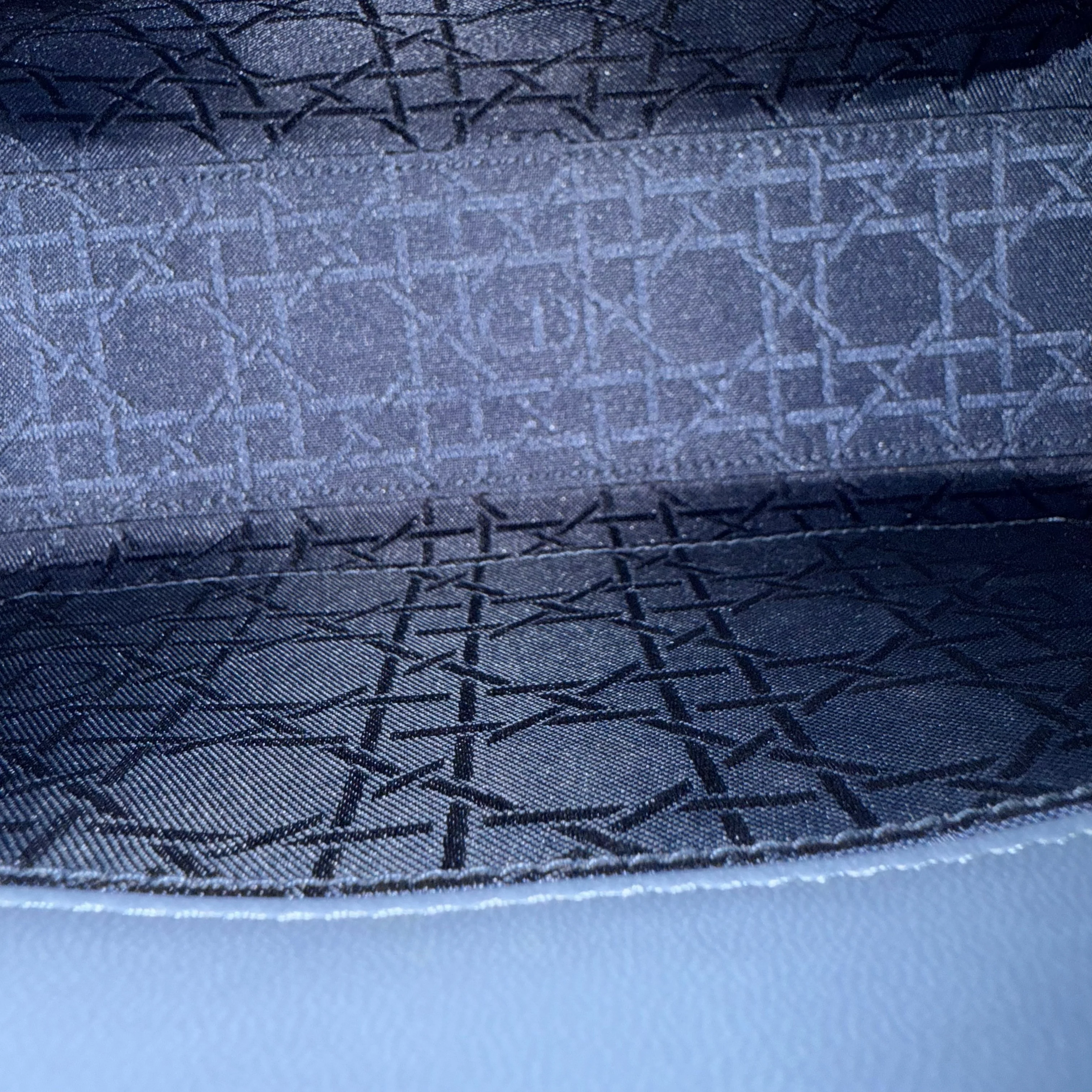 Dior Lady Small ABC Flap - Cannage Lambskin Blue Gold Hardware MyABC