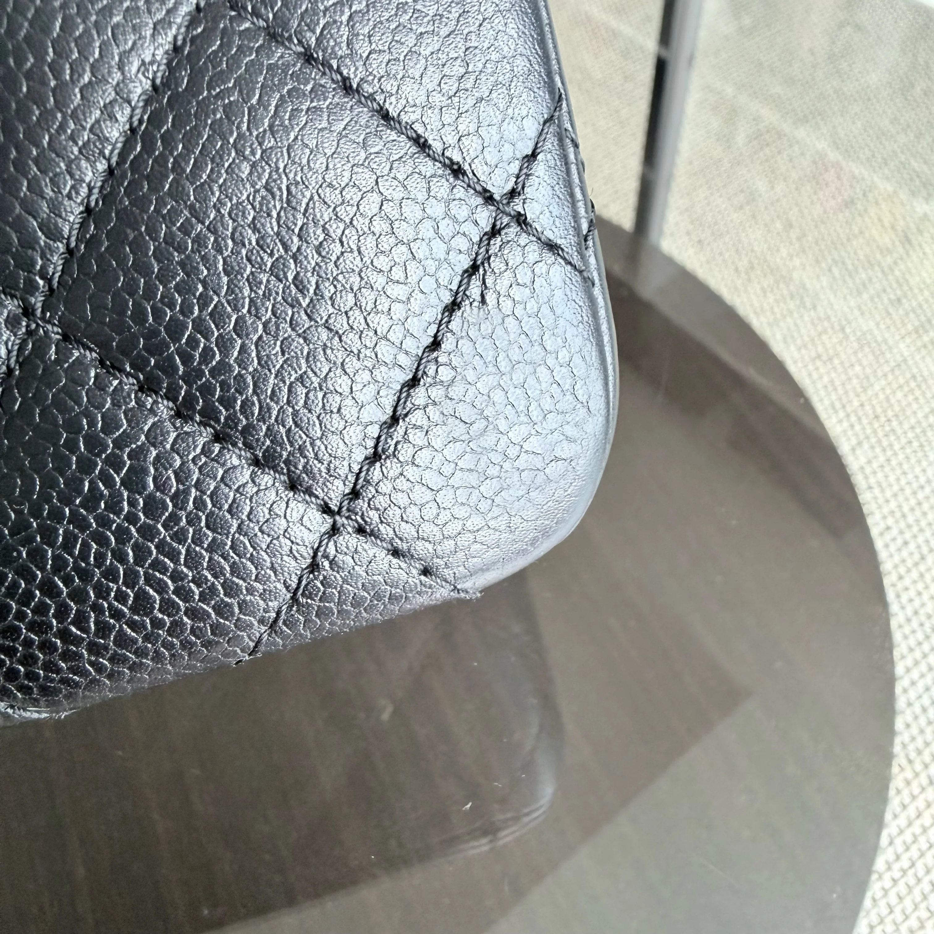 Chanel 2.55 Reissue 227 - Caviar Quilted Black Aged Gold Hardware Series 18