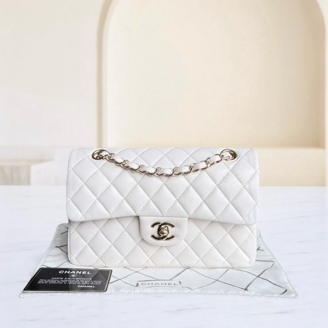 Chanel Classic Flap Small - 23CM Quilted Caviar Gold Hardware Series 31