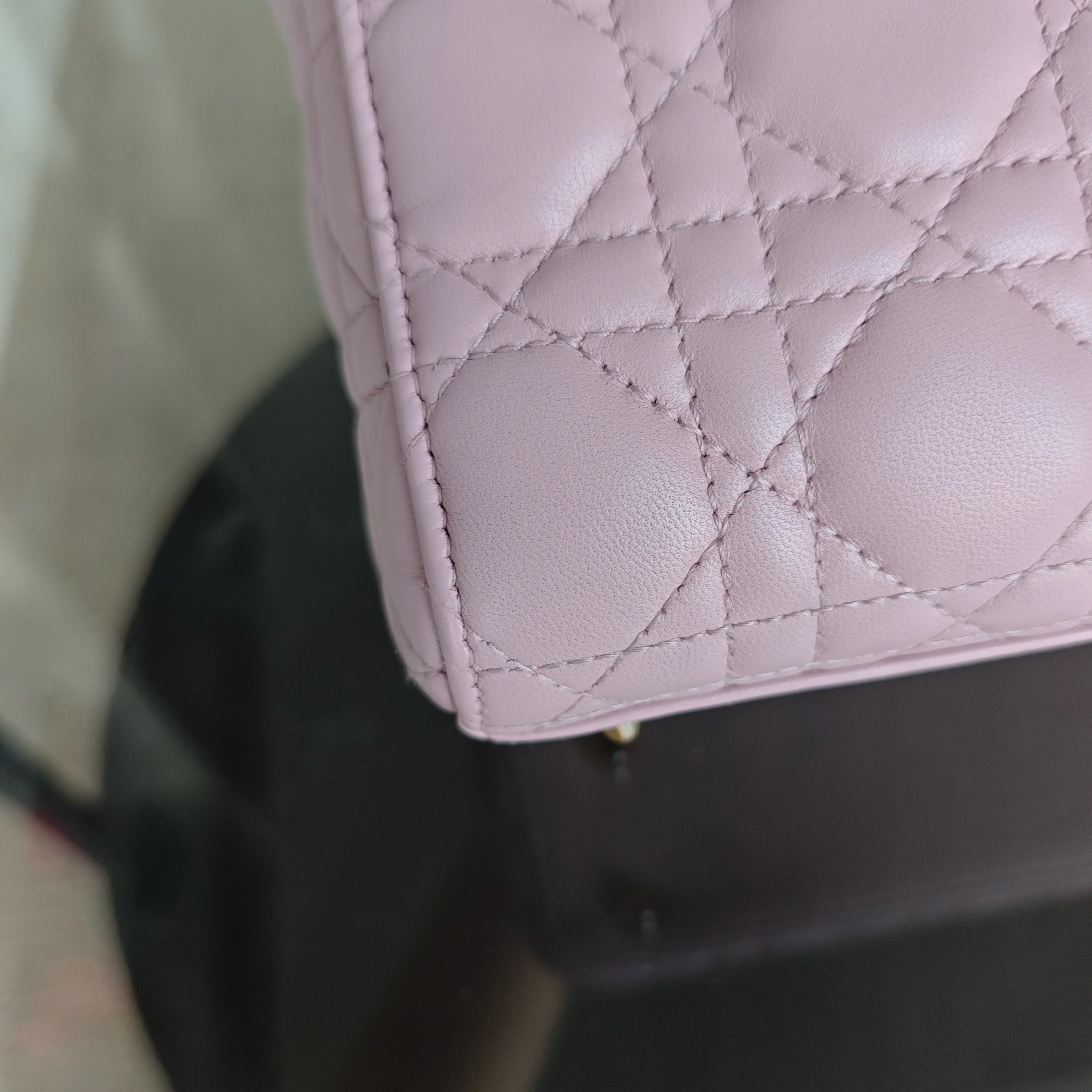 Dior Lady Small - Cannage Lambskin Pink Gold Hardware