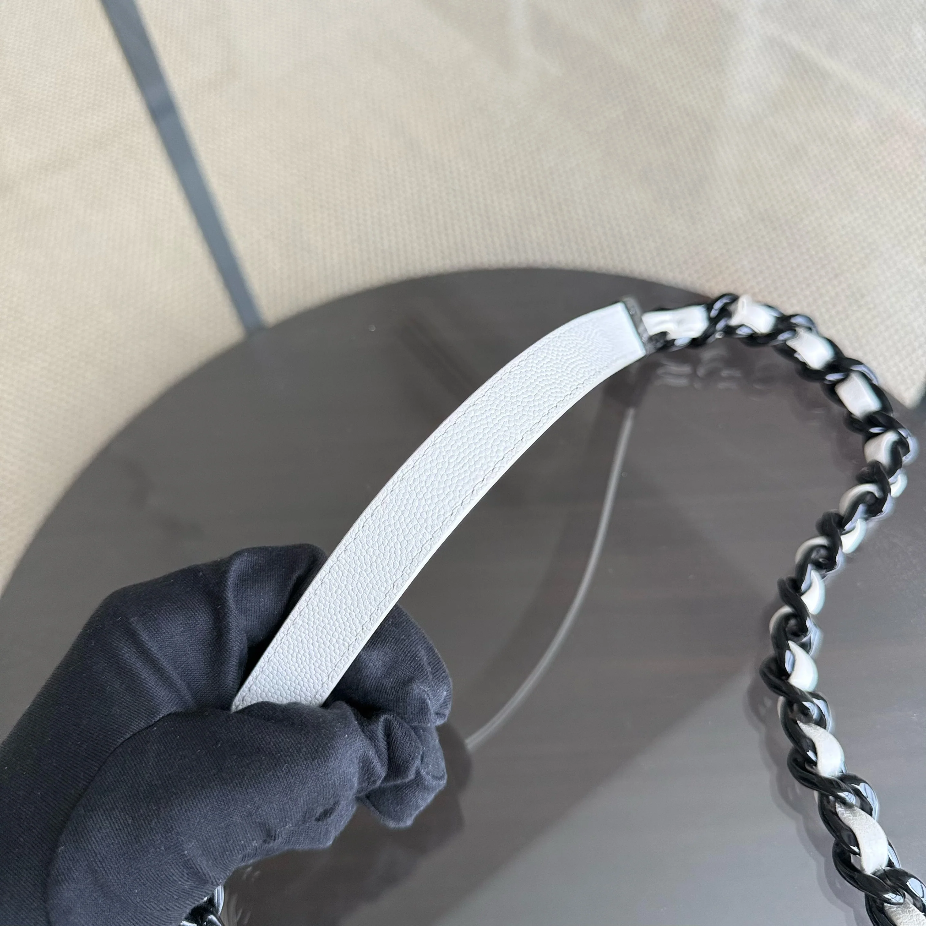 Chanel Seasonal Flap Small - Caviar My Everything Bag Quilted Grained Calfskin White Calfskin Black Hardware Series 30