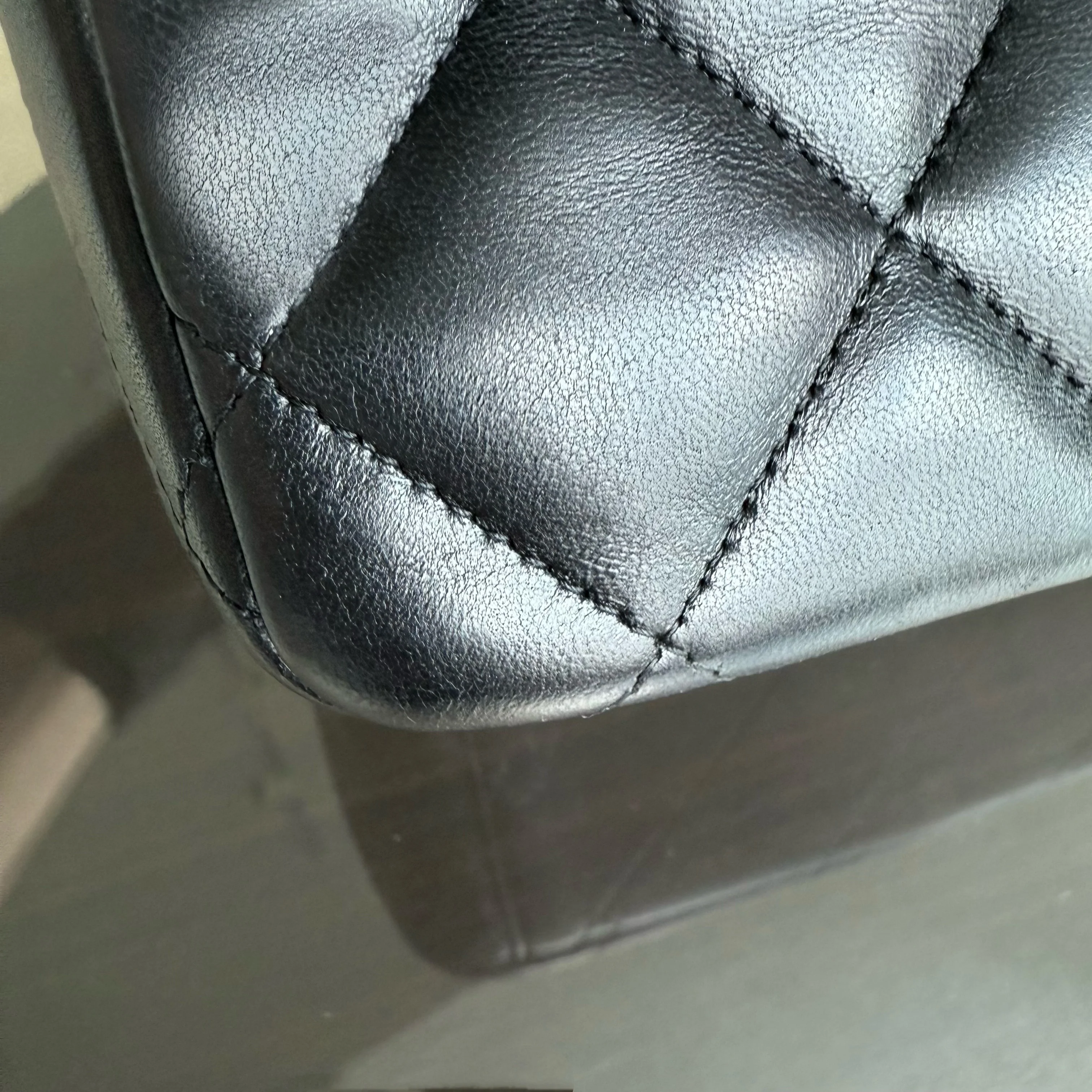 Chanel Classic Flap Maxi - Double Flap 33CM Quilted Lambskin Black Gold Hardware Series 15