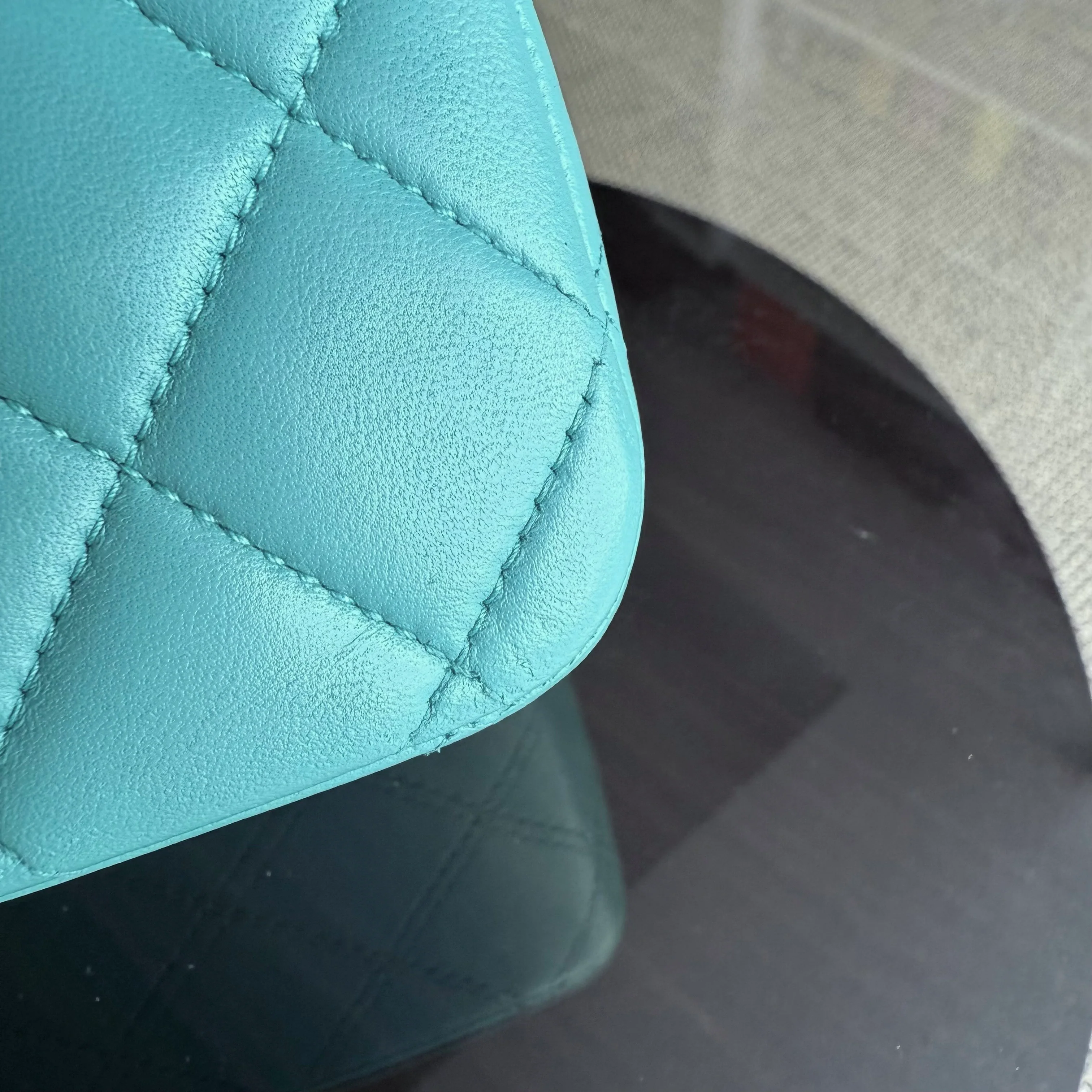 Chanel Classic Flap Medium - 25CM Quilted Lambskin Blue Silver Hardware