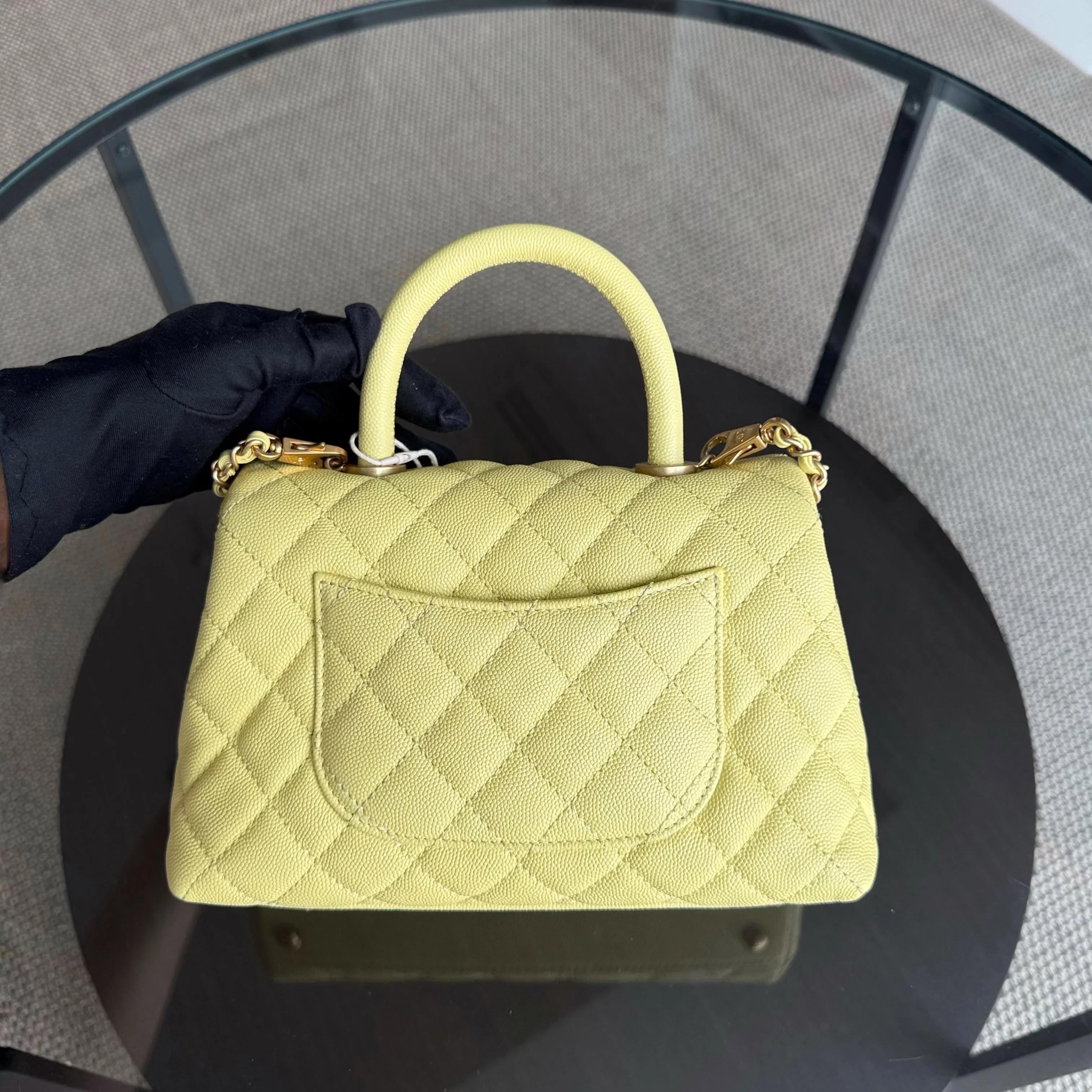 Chanel Coco Handle Small - Caviar Quilted Yellow Gold Hardware Series 24