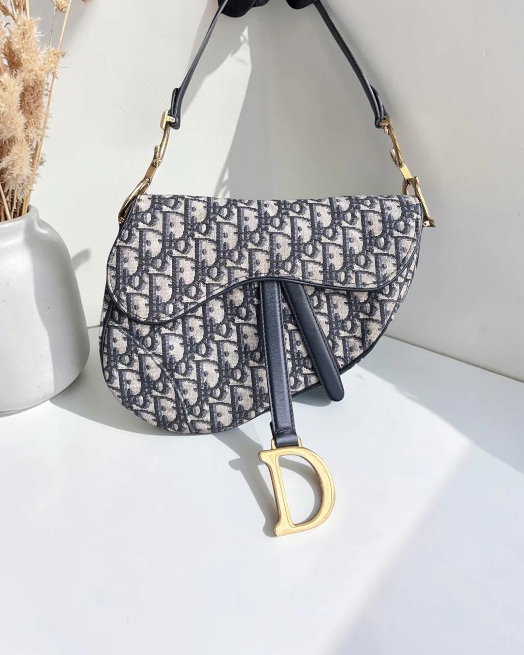 Dior Saddle Medium - Oblique Canvas Gold Hardware