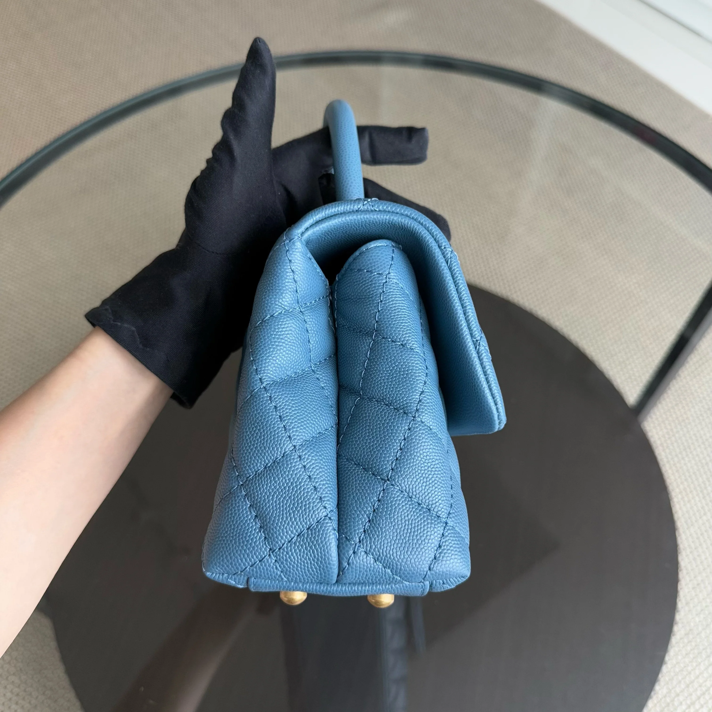 Deposit of Chanel Coco Handle Small - Caviar Quilted Blue Gold Hardware Series 25 (half amount of total)