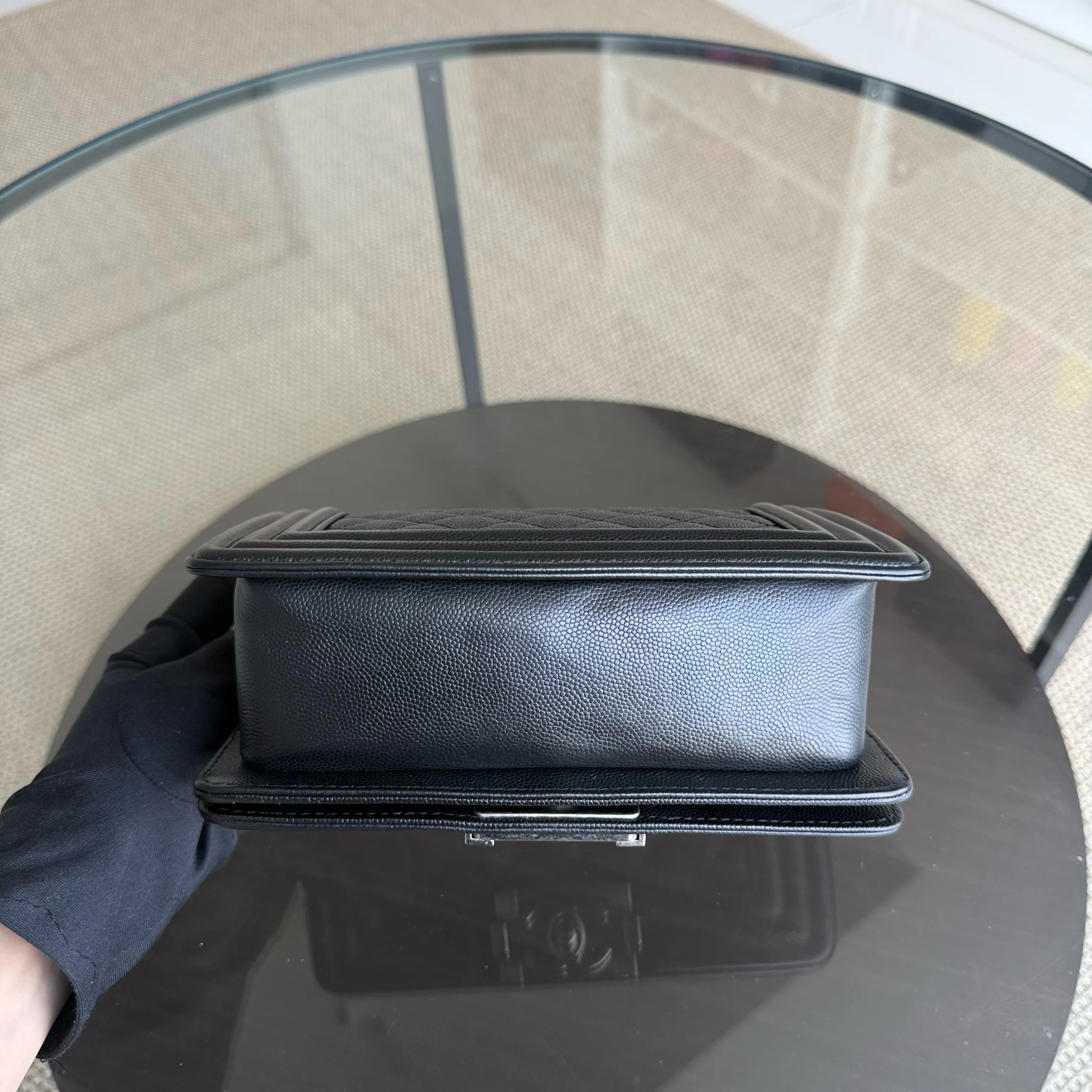 Chanel Boy Small - Caviar Quilted Grained Calfskin Black Ruthenium Silver Hardware