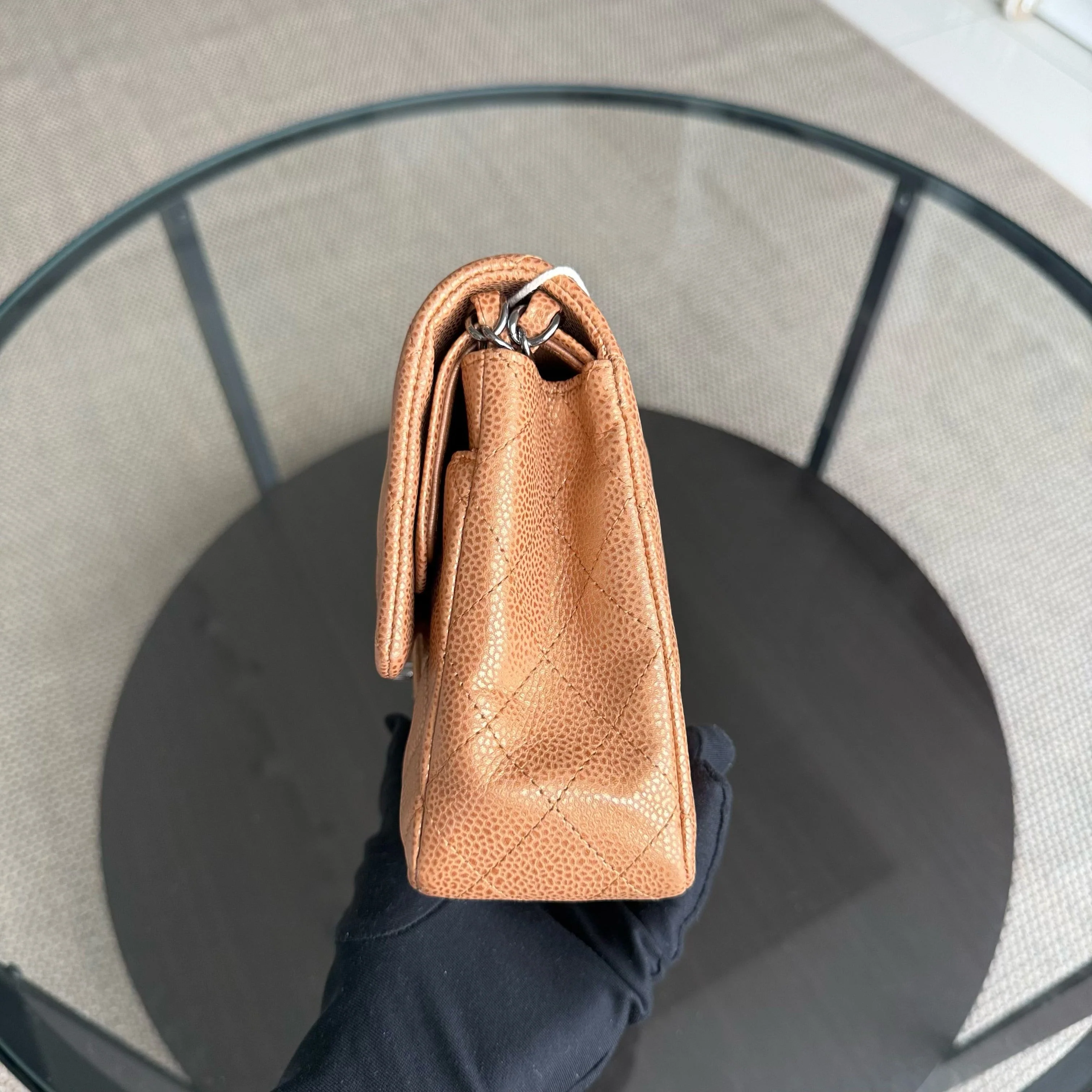 Chanel Classic Flap Medium - 25CM Quilted Caviar Gold Silver Hardware Series 14