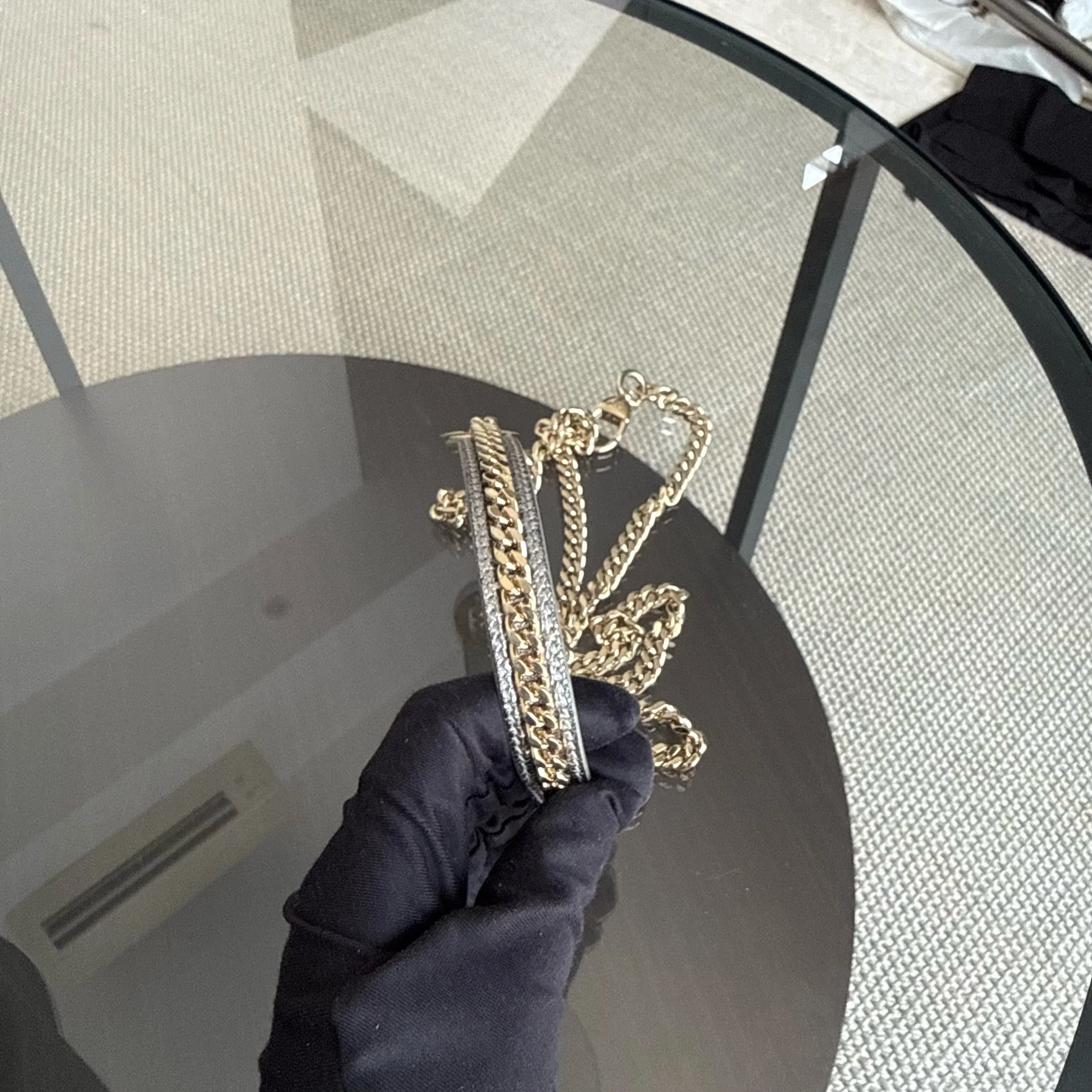 Dior Lady Mini - Exotic Lizard Two Tone Gold Hardware