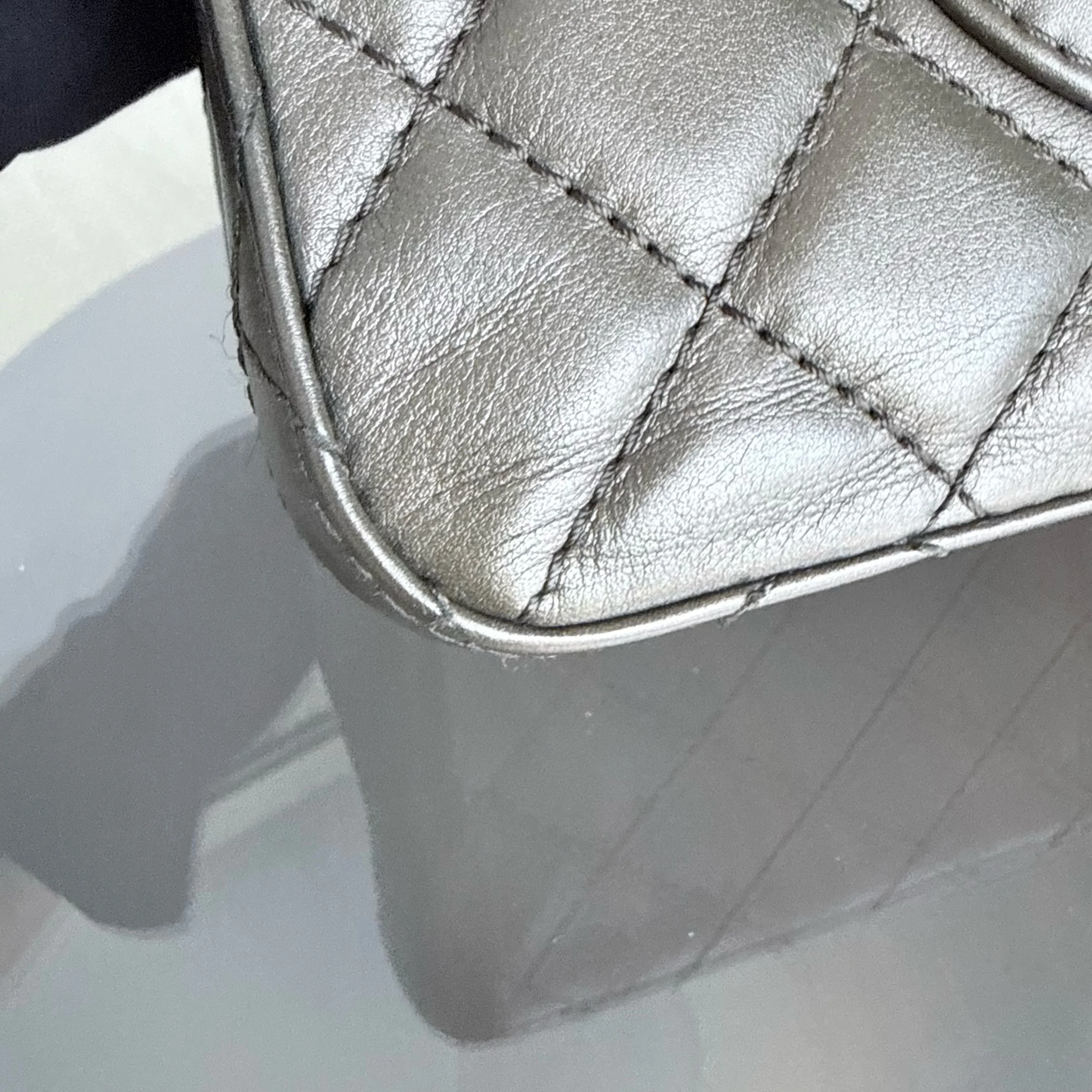 Chanel 2.55 Reissue 226 - Quilted Aged Calfskin Dark Grey Bronze Gold Hardware