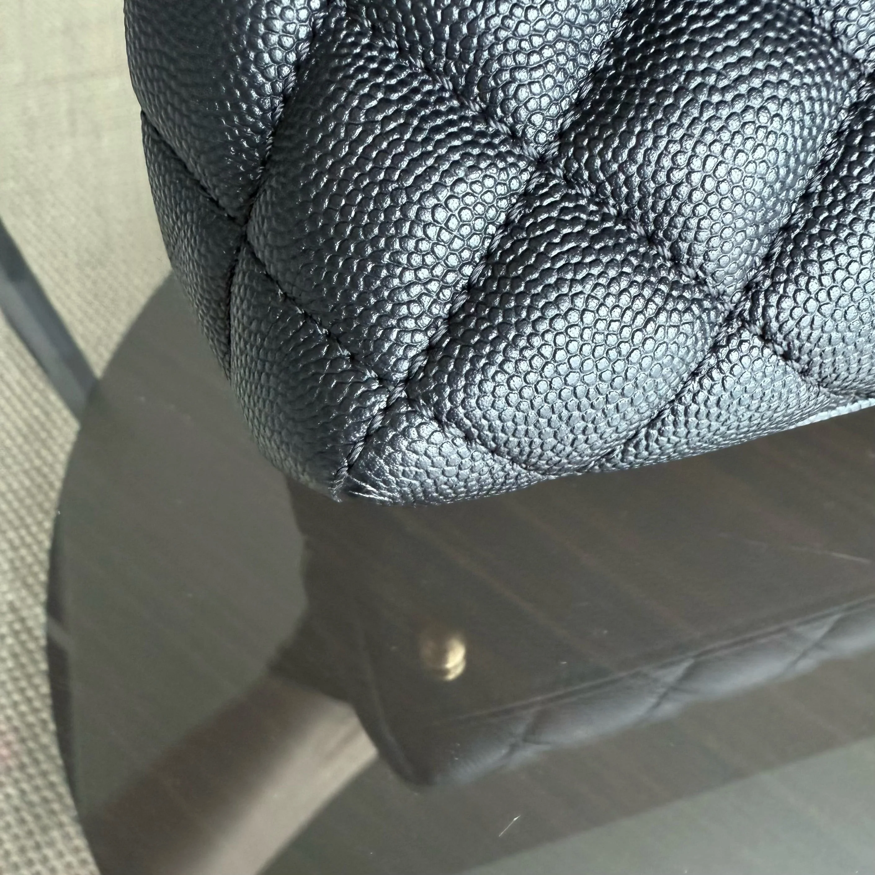 Chanel Coco Handle Medium - Caviar 29CM Quilted Black Gold Hardware Series 27