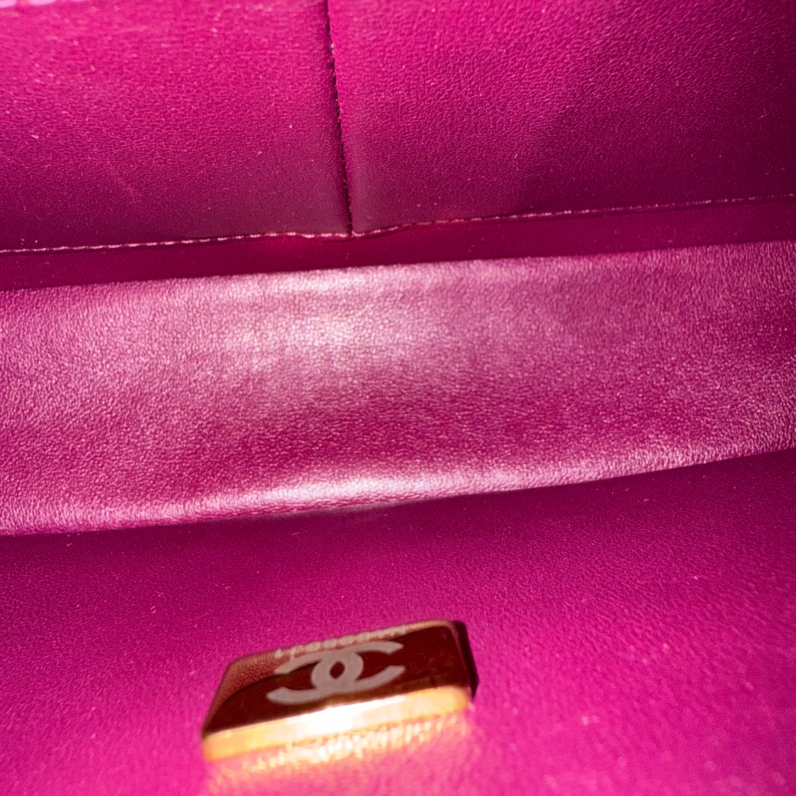 Chanel Classic Flap Small - Lambskin 23CM Quilted Purple Gold Hardware Microchip