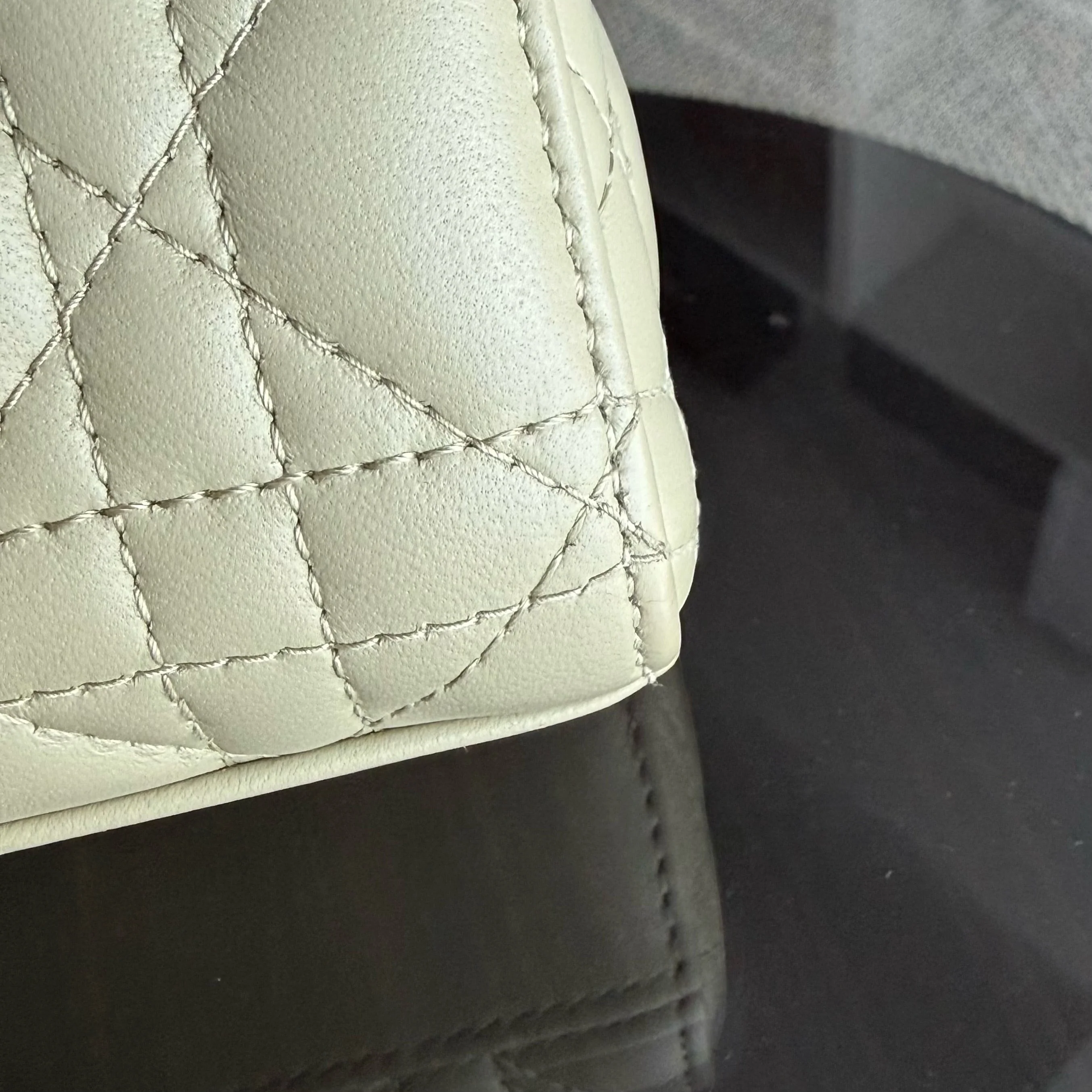 Dior D-Joy Medium - Cannage Lambskin Light Lime Beige Gold Hardware