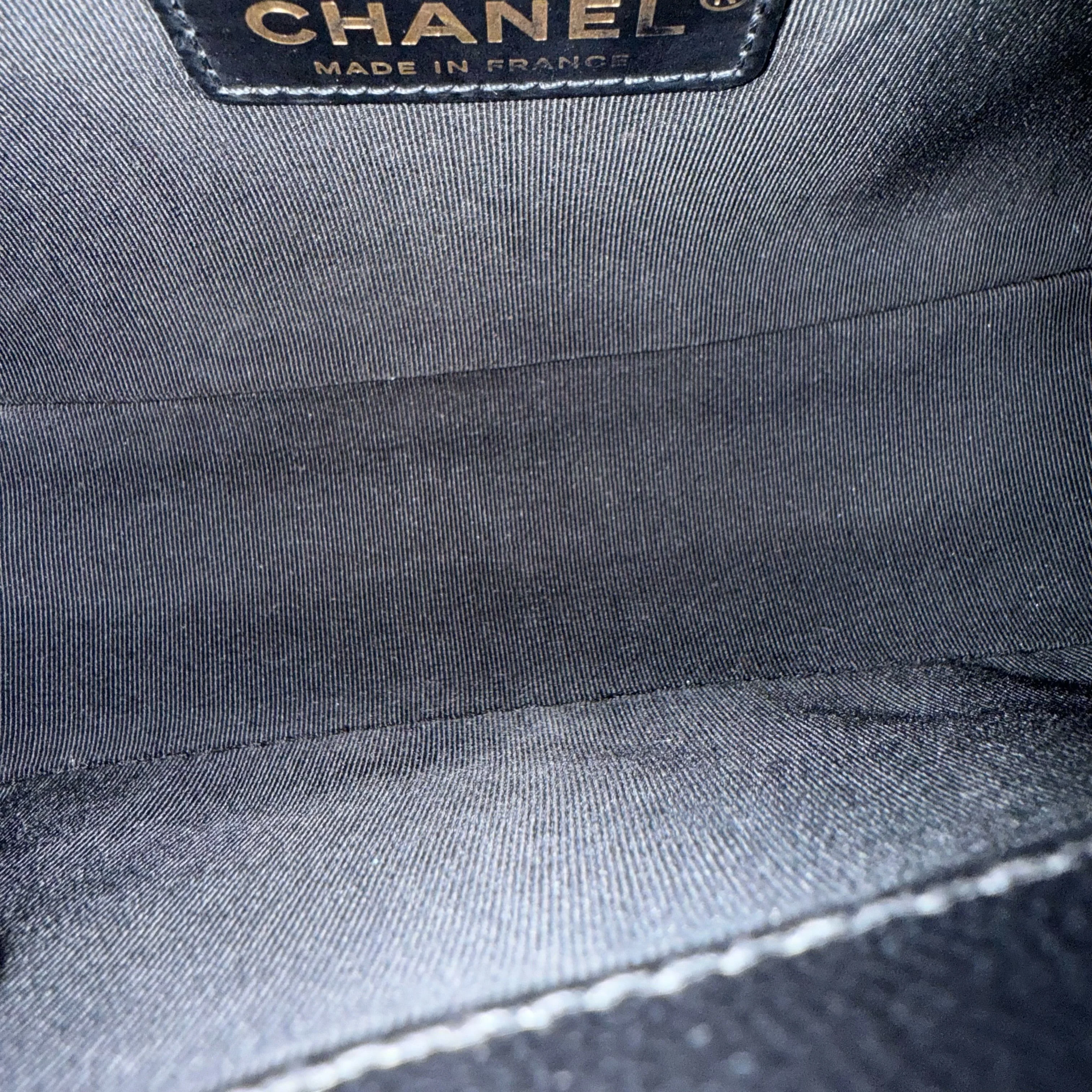 Chanel Boy Medium - Caviar 25CM Quilted Grained Gold Hardware Series 24