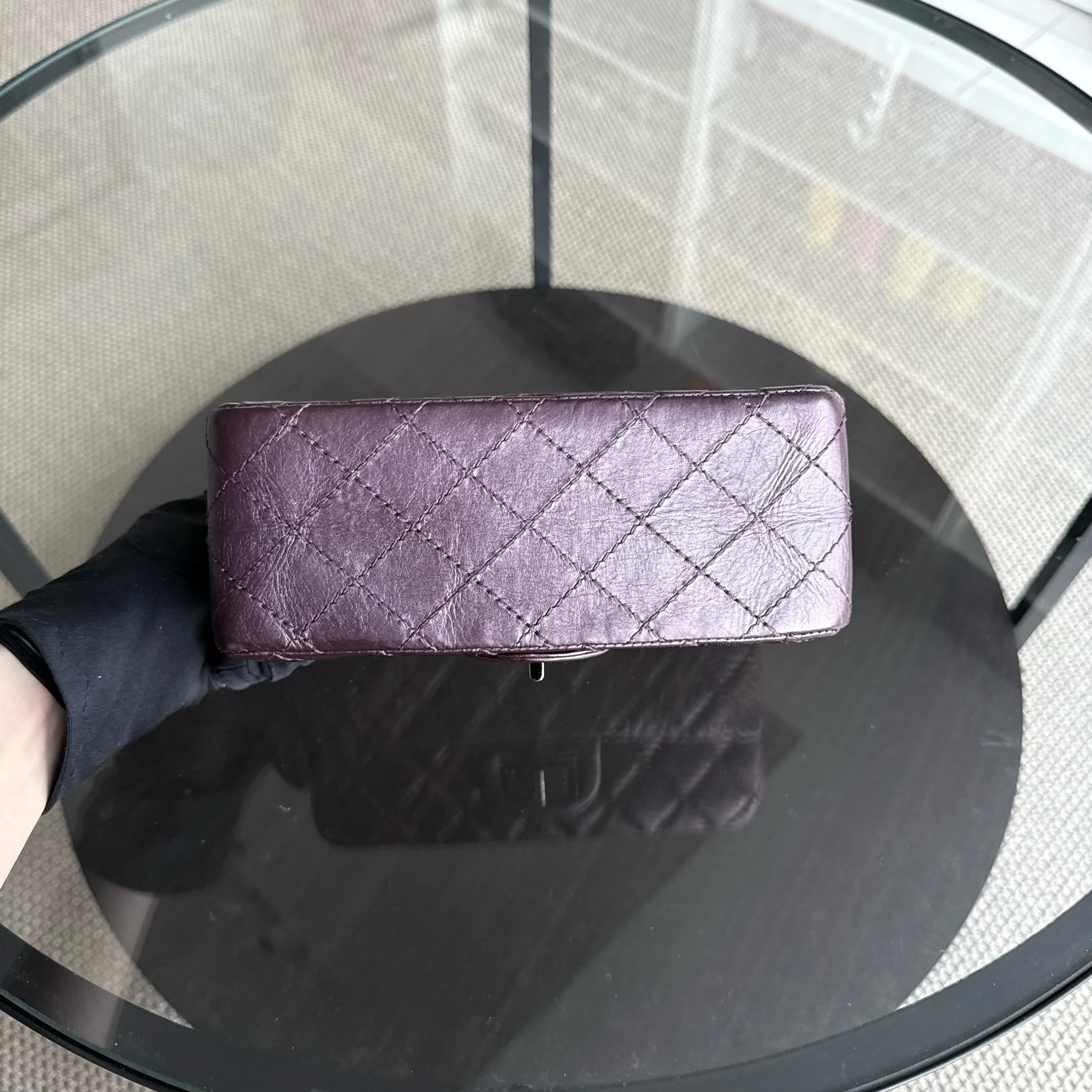 Chanel 2.55 Reissue Mini - 20CM Quilted Calfskin Purple Silver Hardware Series 16