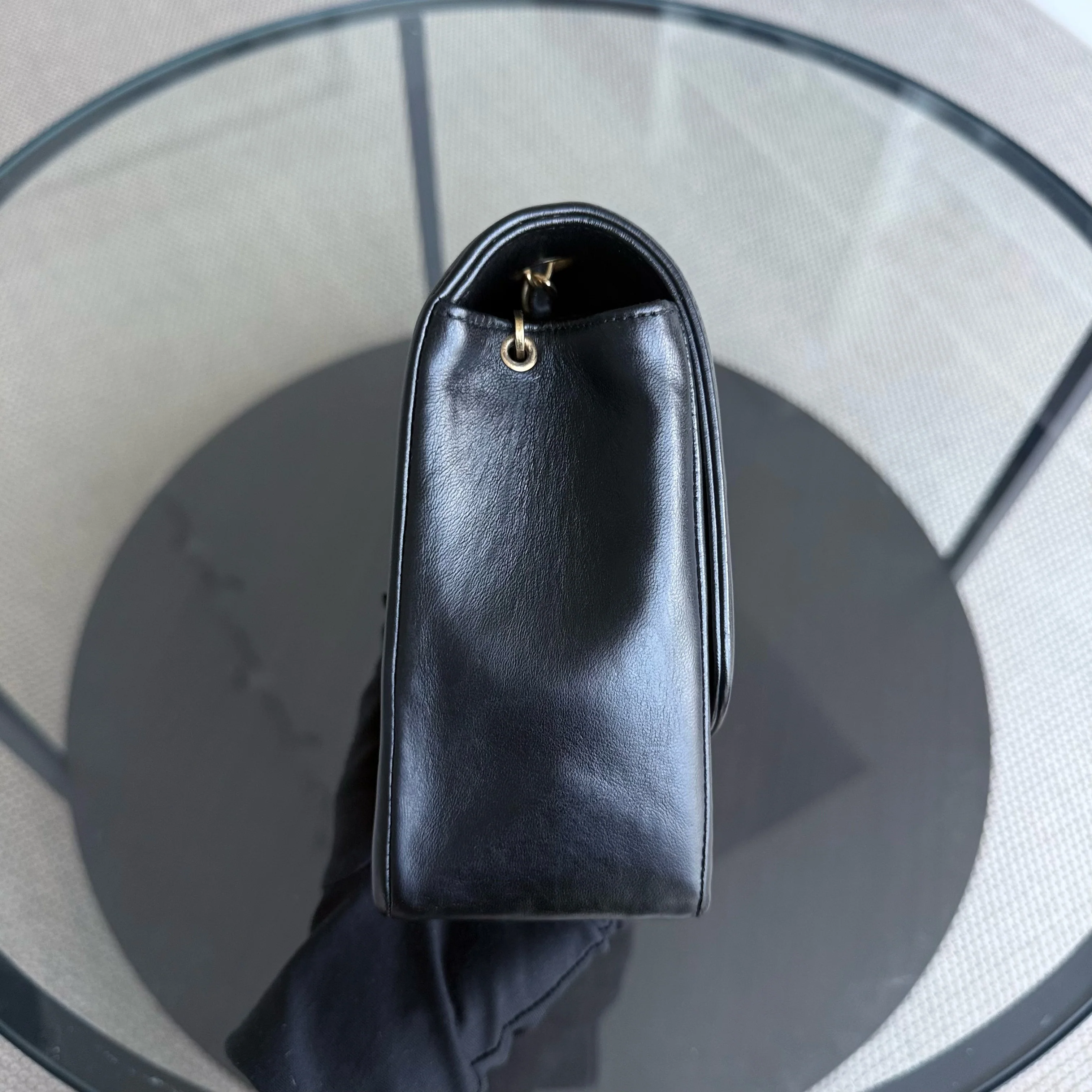 Chanel Diana Vintage - 25CM Quilted Lambskin Black Gold Hardware Series 2