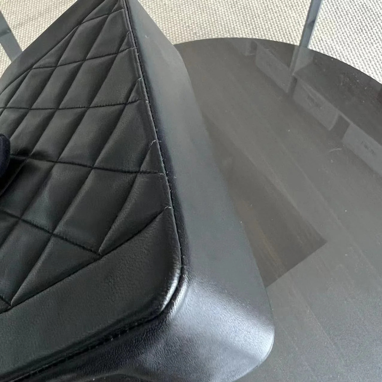 Small Diana Vintage Quilted Lambskin Black 24K Golden Hardware Series 4