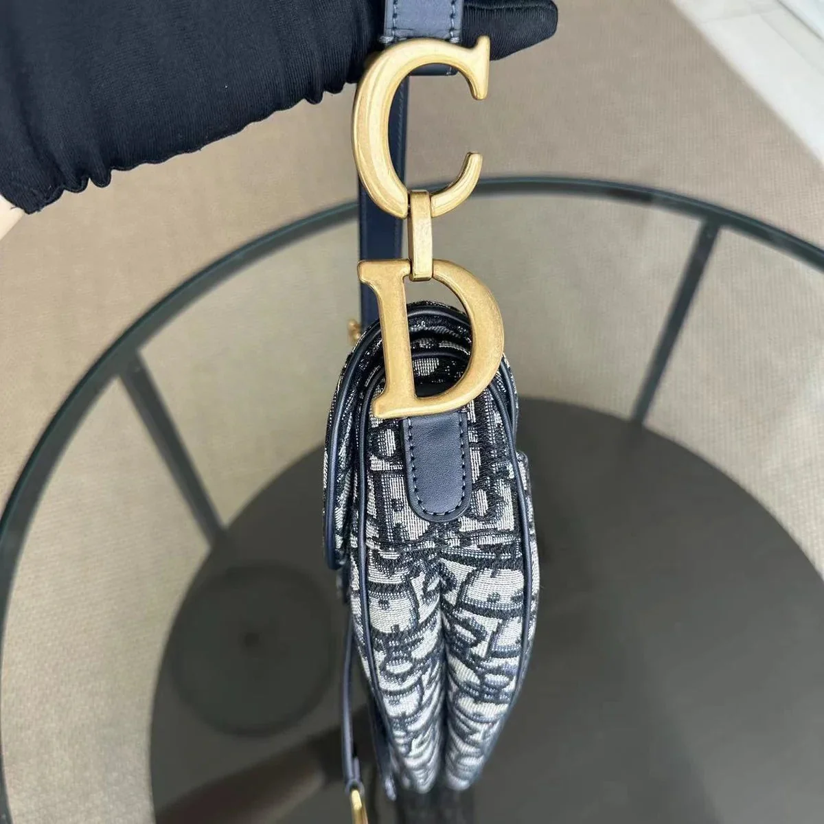 Dior Saddle Medium - Oblique Canvas Gold Hardware