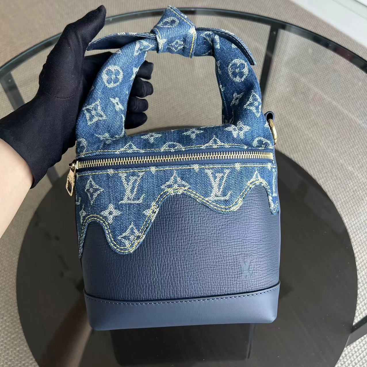 Louis Vuitton LV Japanese Cruiser Denim Blue Handbag