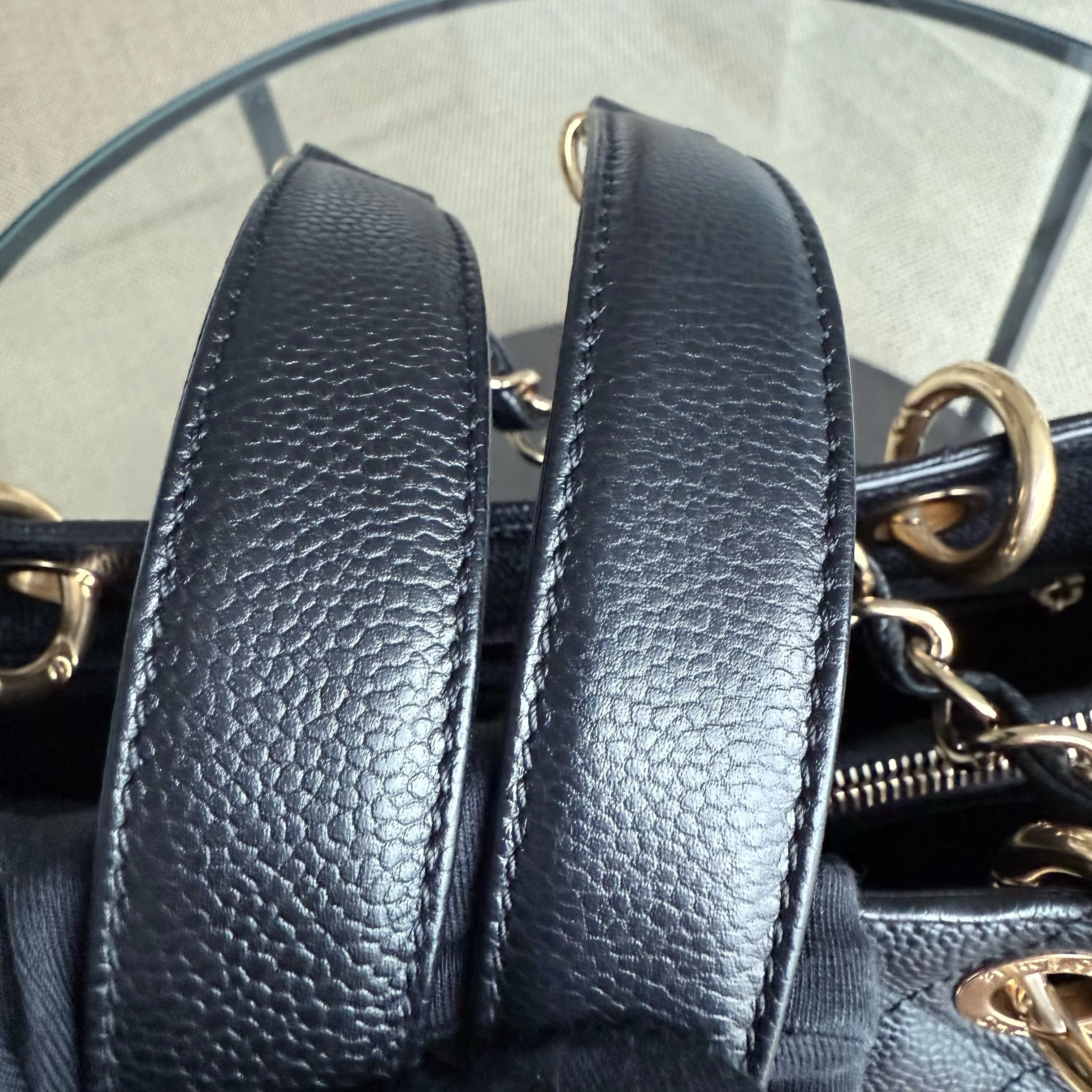 Chanel GST Grand Shopping Tote - Caviar Quilted Black Gold Hardware Series 14