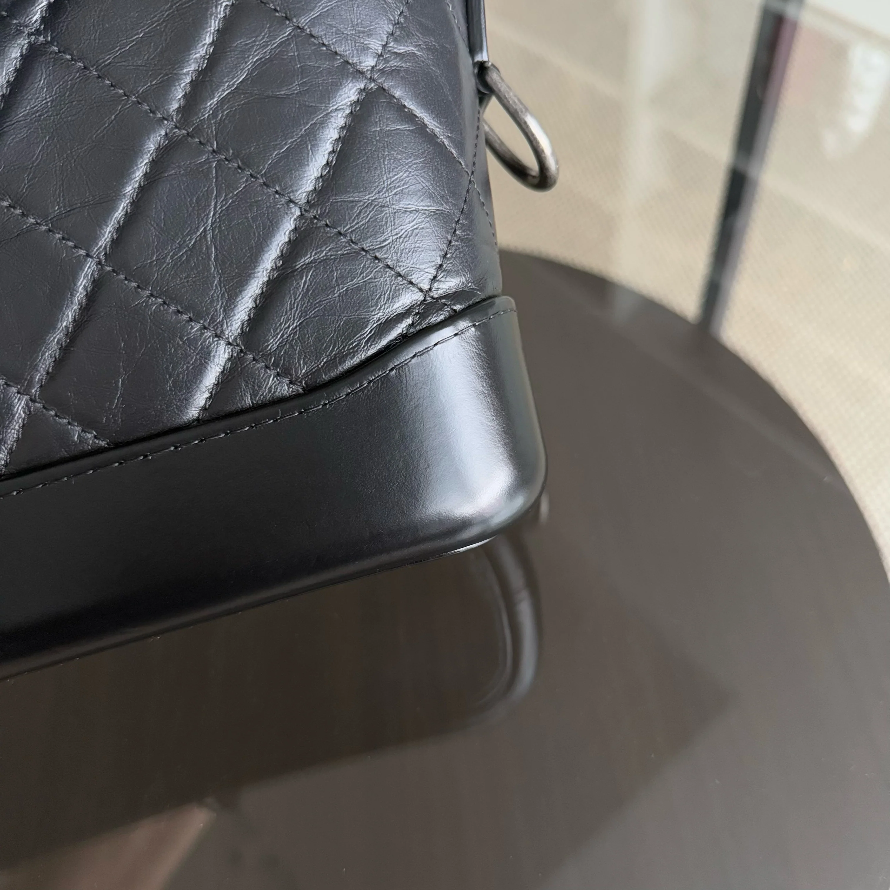 Chanel Gabrielle Hobo Small - Quilted Calfskin Black Gold Hardware