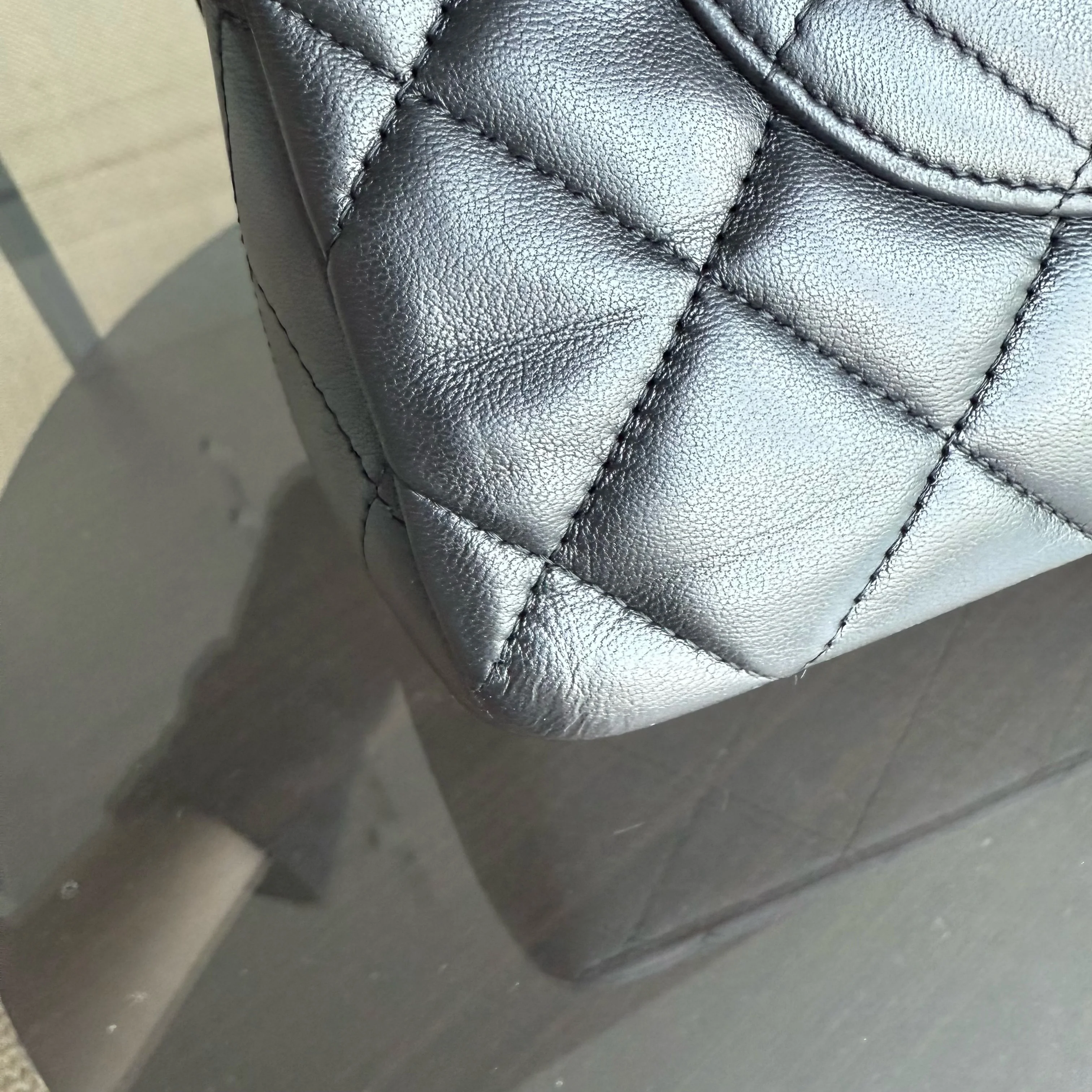 Chanel Classic Flap Jumbo - 30CM Single Flap Quilted Lambskin Black Gold Hardware Series 13